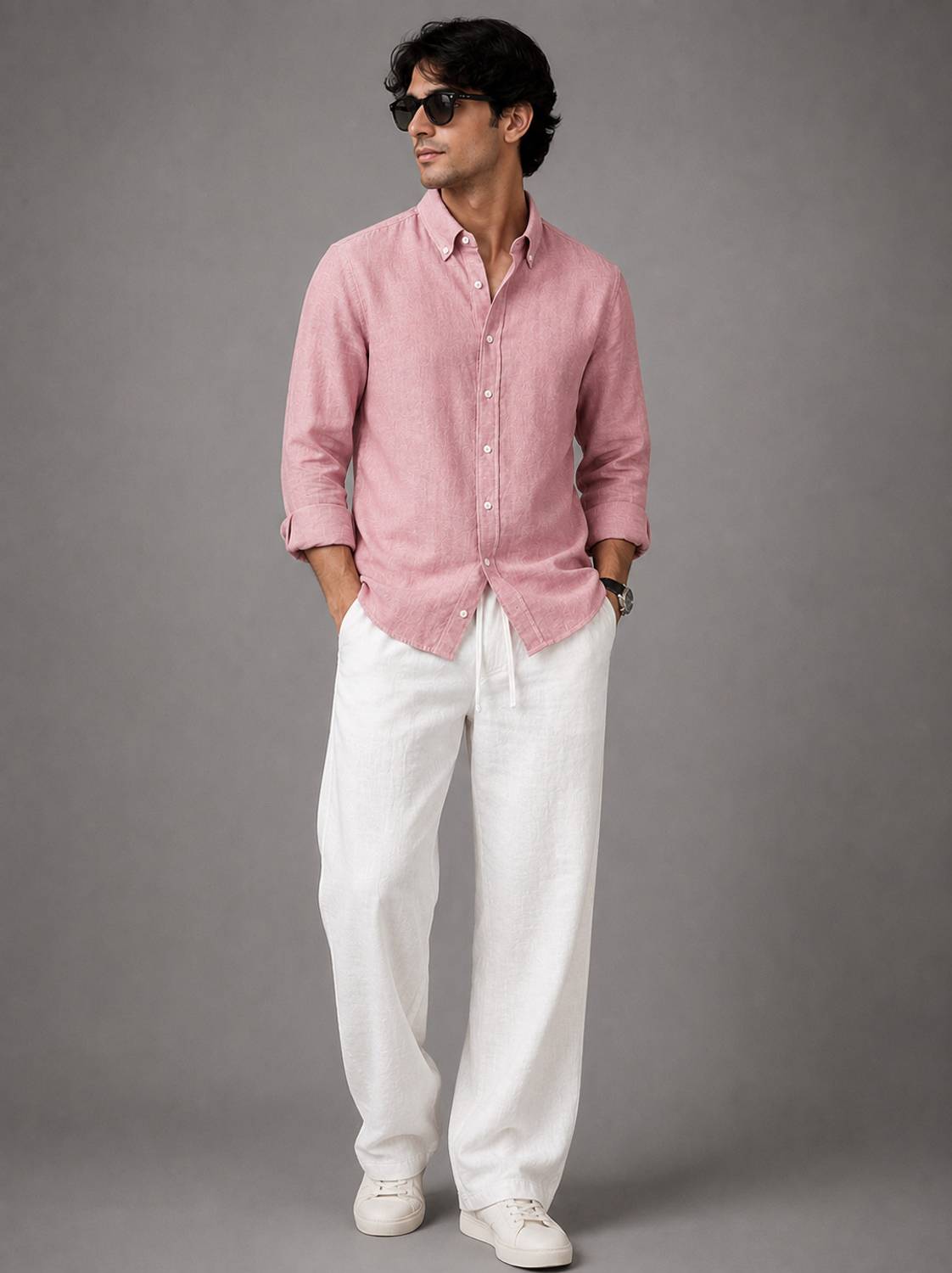 MENHILLS Men Pink Casual Shirt - Image 3