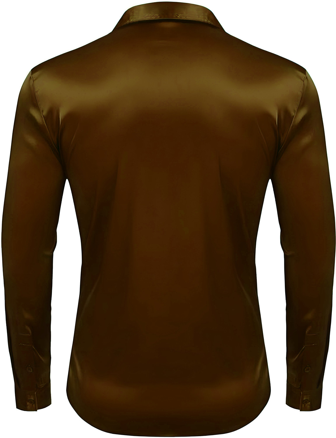 Image of SOLSTICE Men Solid Formal Brown Shirt