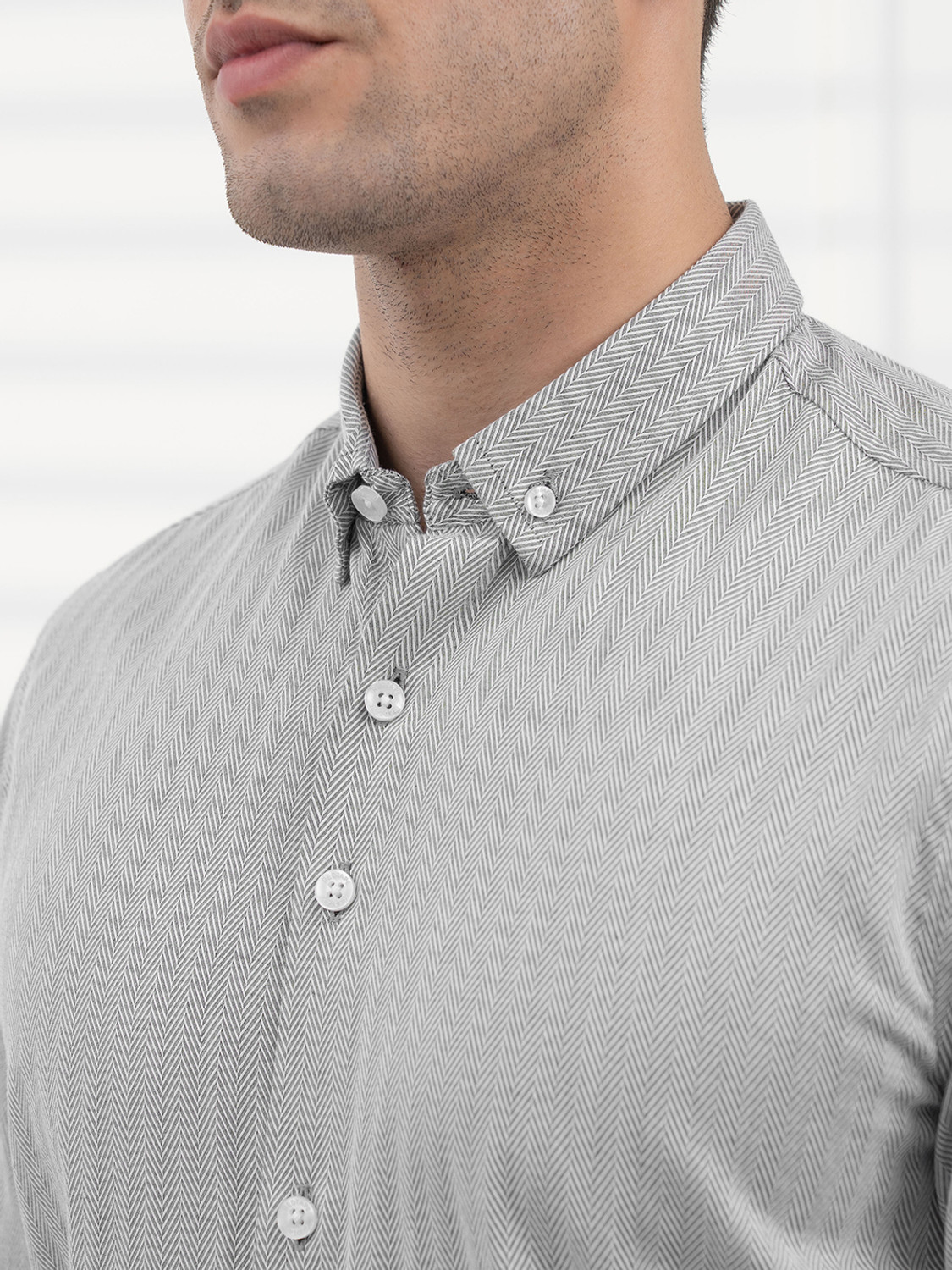 Image of RED TAPE Men Comfort Fit Striped Button Down Collar Formal Shirt