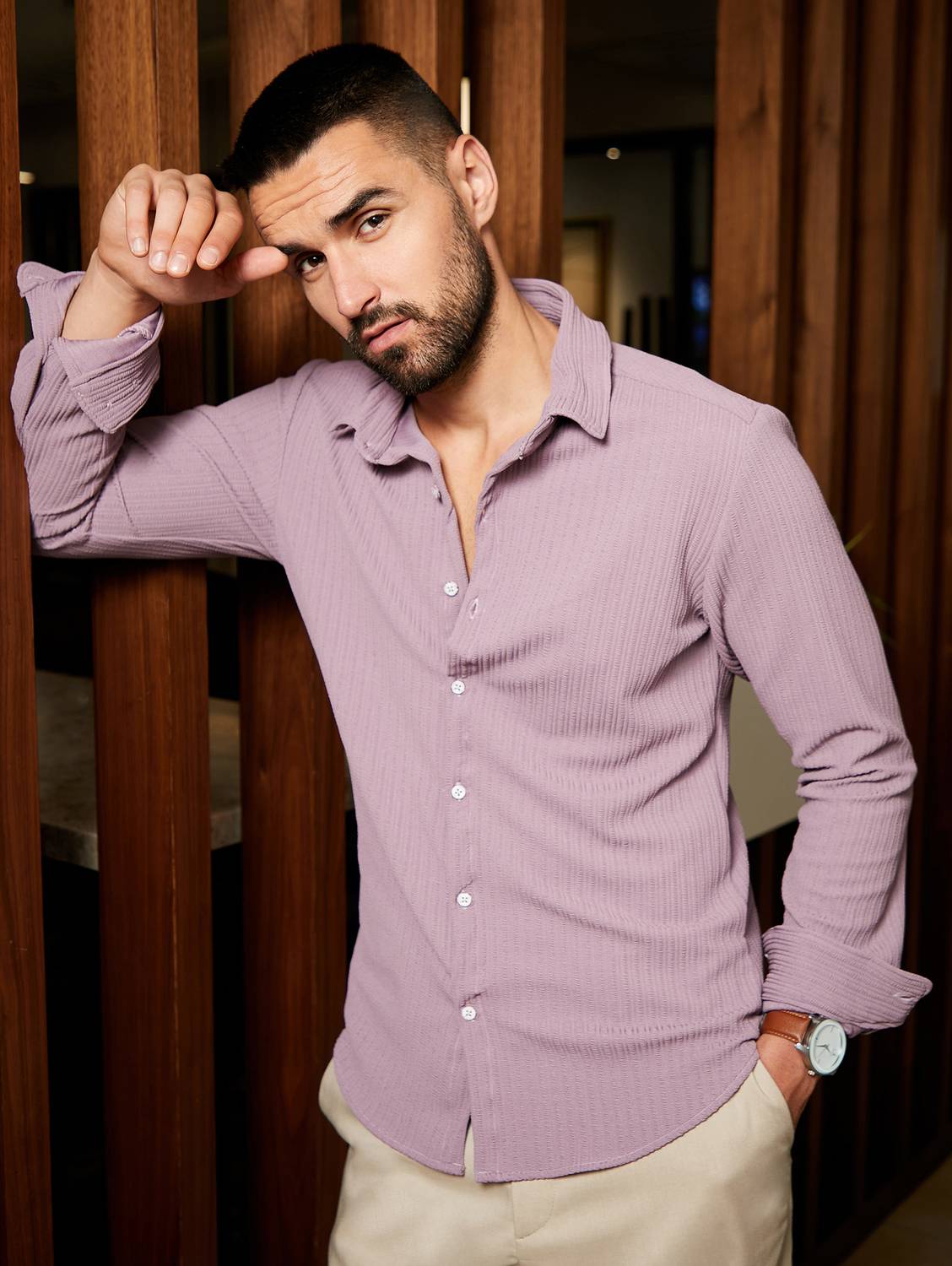 CAMPUS SUTRA Men Regular Fit Self Design Spread Collar Casual Shi