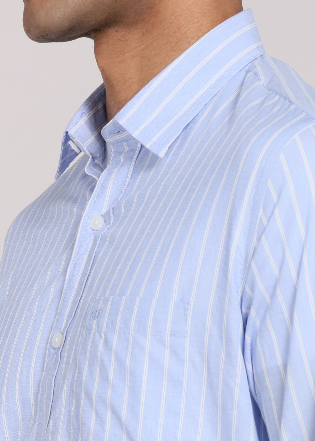 Image of PETER ENGLAND Men Slim Fit Striped Casual Shirt