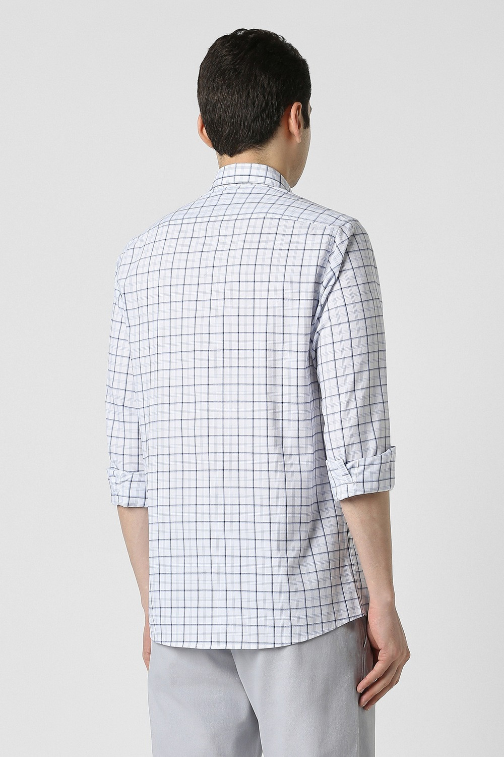 Image of PETER ENGLAND Men Checkered Casual White Shirt
