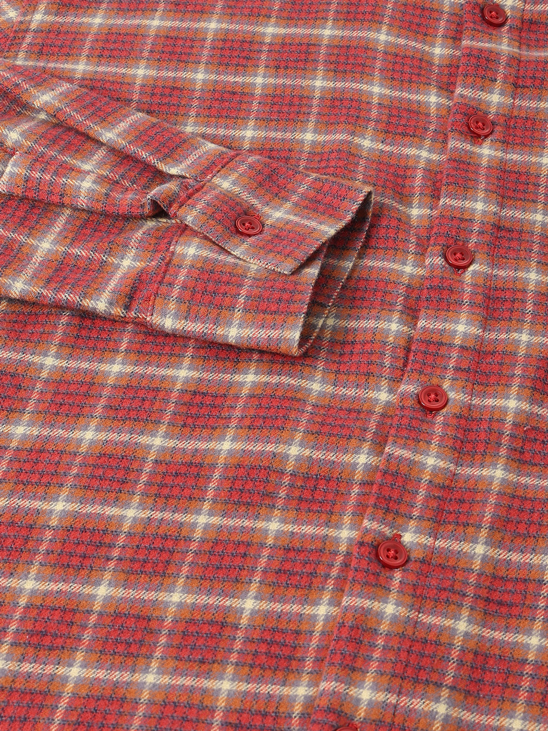 Image of MAX Boys Checkered Casual Red Shirt