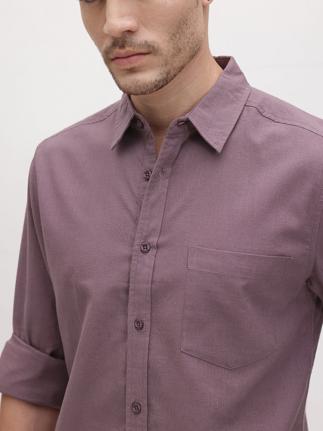 Image of Roadster Men Solid Casual Multicolor Shirt