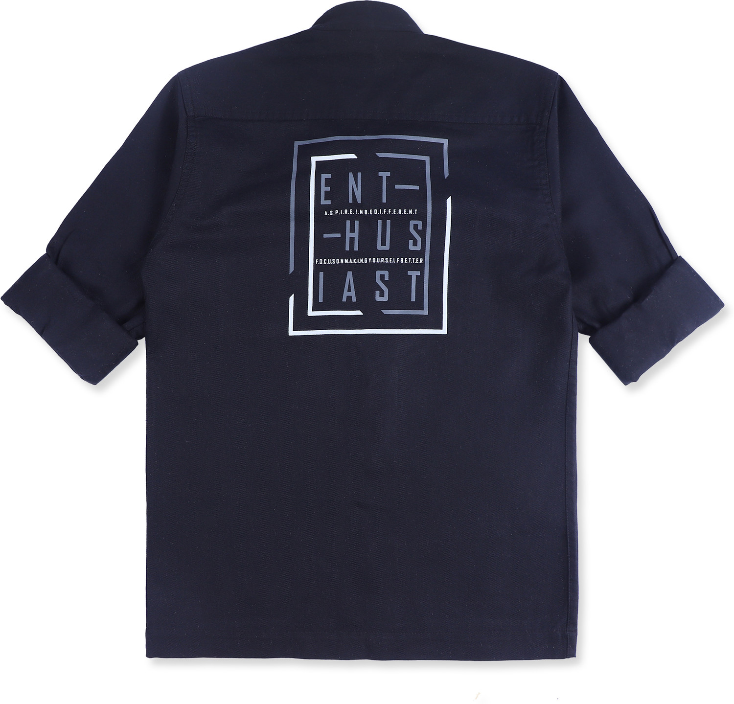 Image of CAVIO Boys Printed Casual Dark Blue Shirt