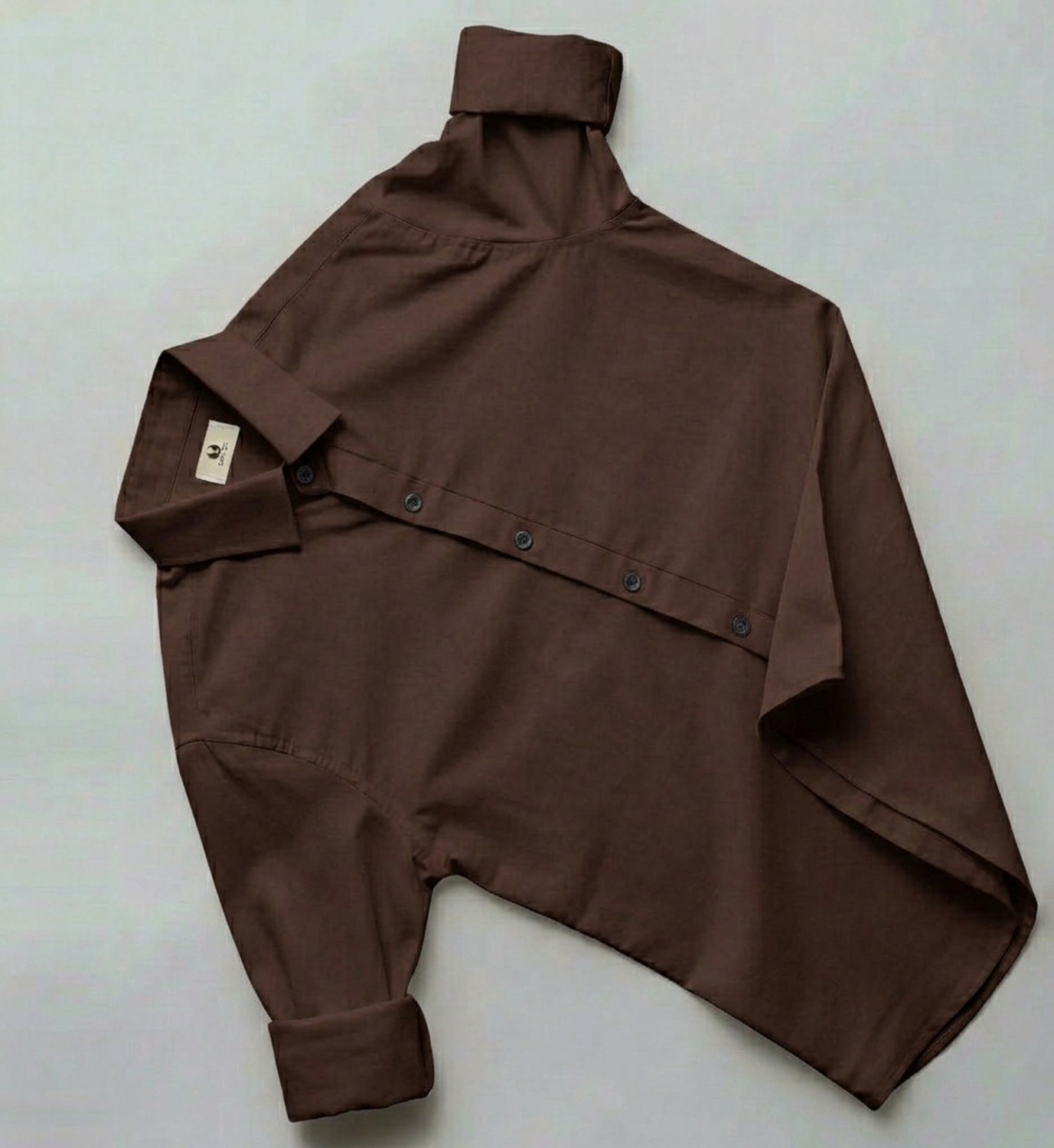 Image of JACKBELLA Men Solid Casual Brown Shirt