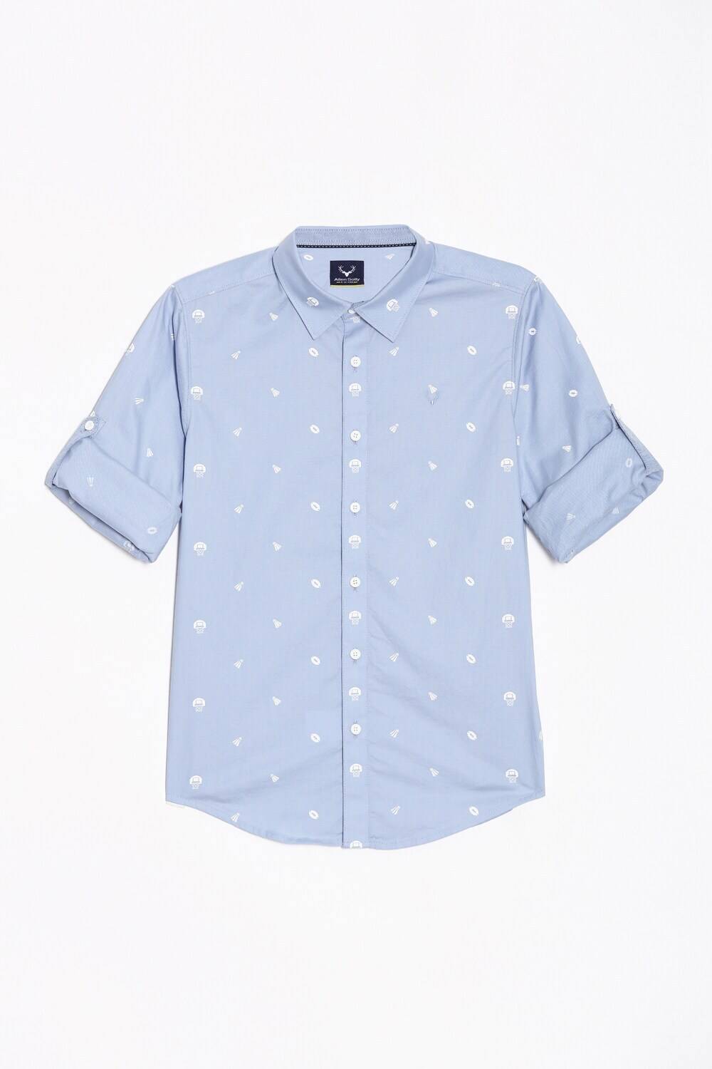 Allen Solly Boys Printed Casual Blue Shirt