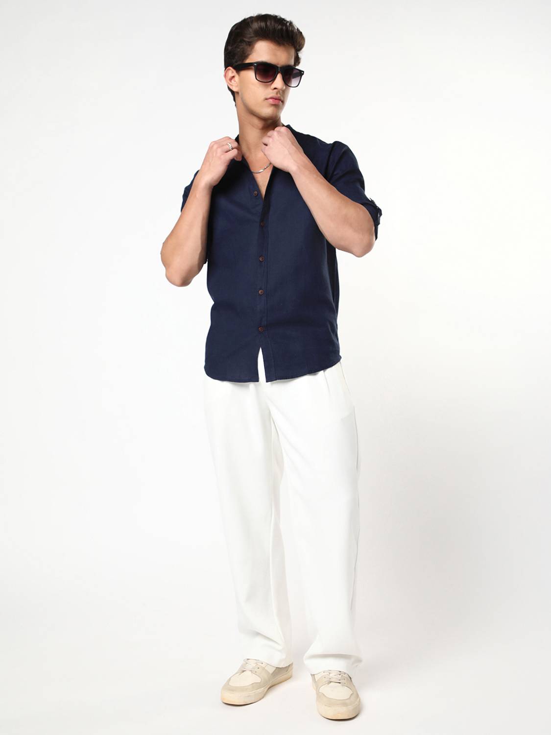 Urbano Men Dark Blue Casual Shirt - Image 4