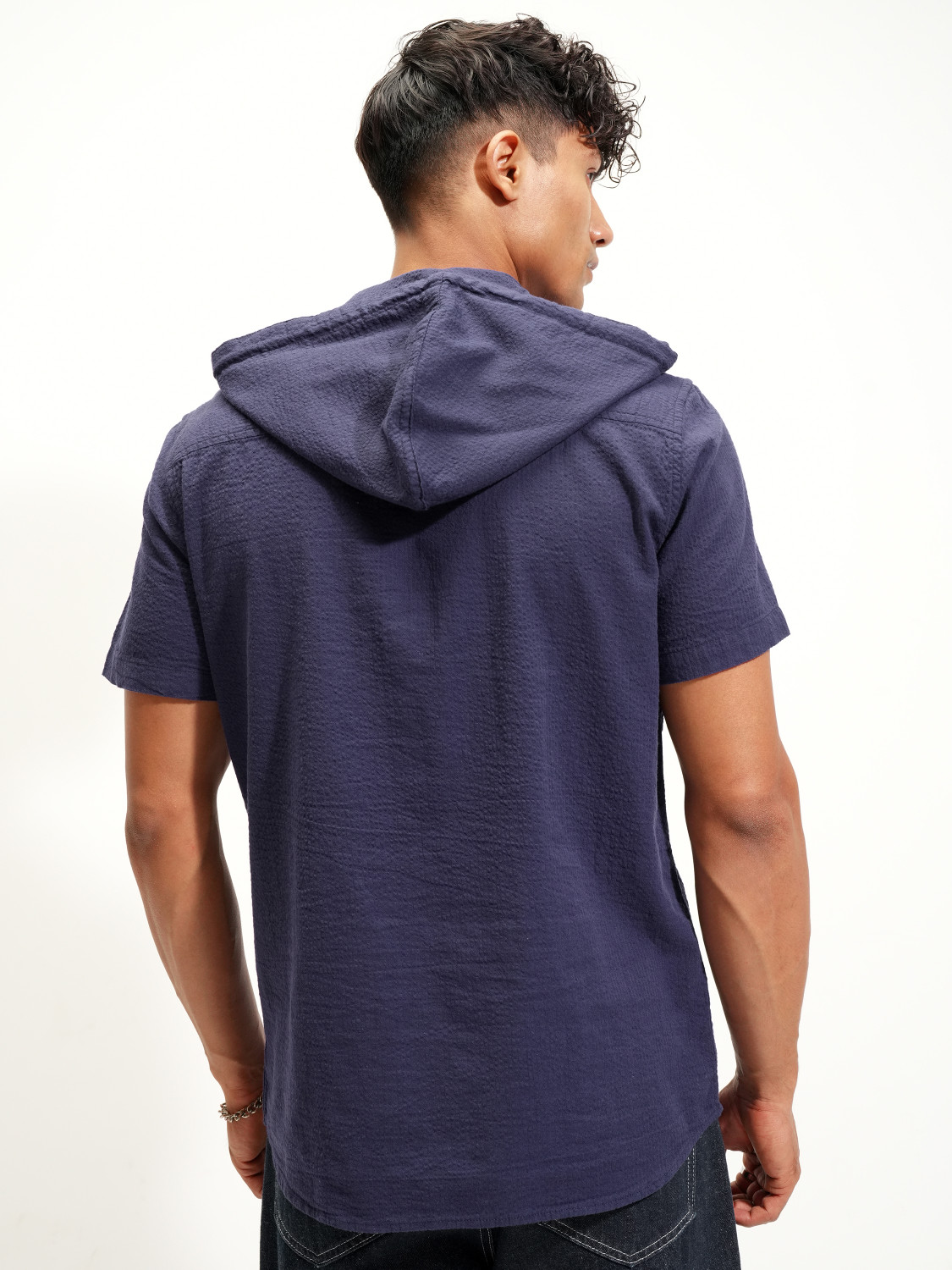 Image of HIGHLANDER Men Solid Casual Purple Shirt