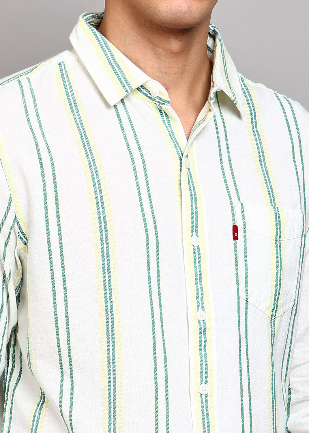 Image of LEVI'S Men Slim Fit Striped Casual Shirt