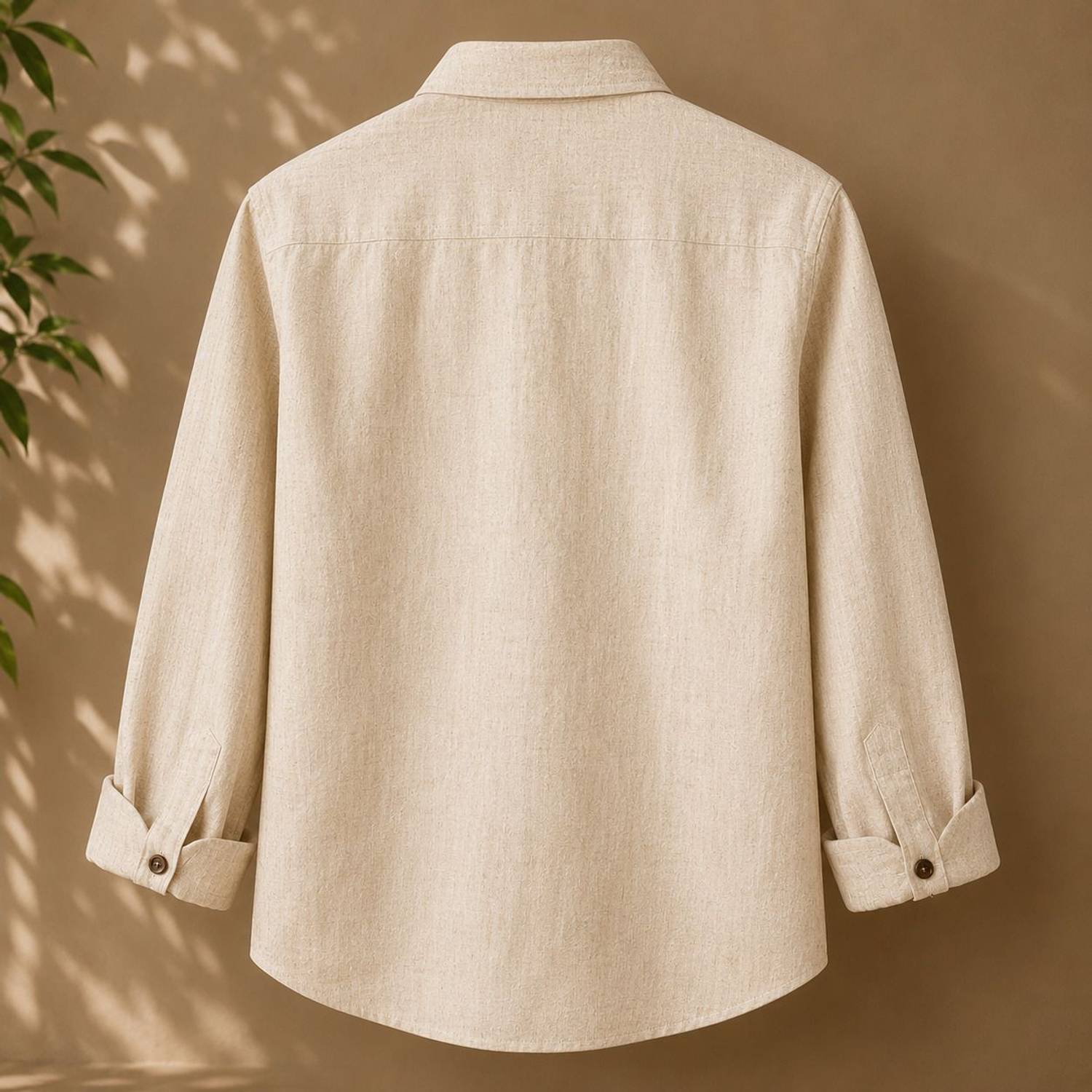 LOOMIORE Men's Embroidered Casual Spread Shirt - Image 2
