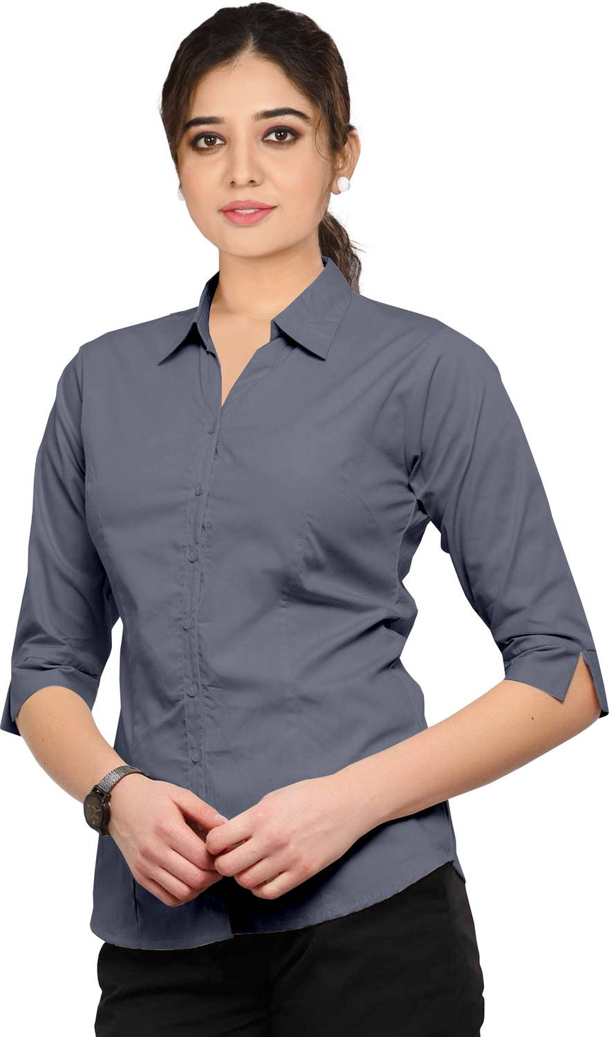Live Trendz Women Solid Casual Black Shirt