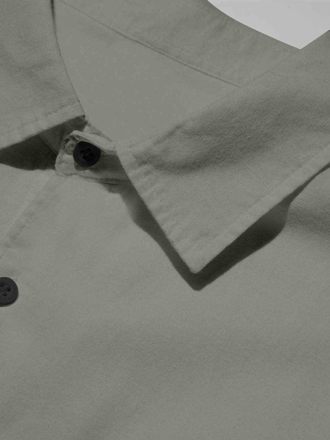 Never9 Men Solid Casual Green Shirt - Image 5