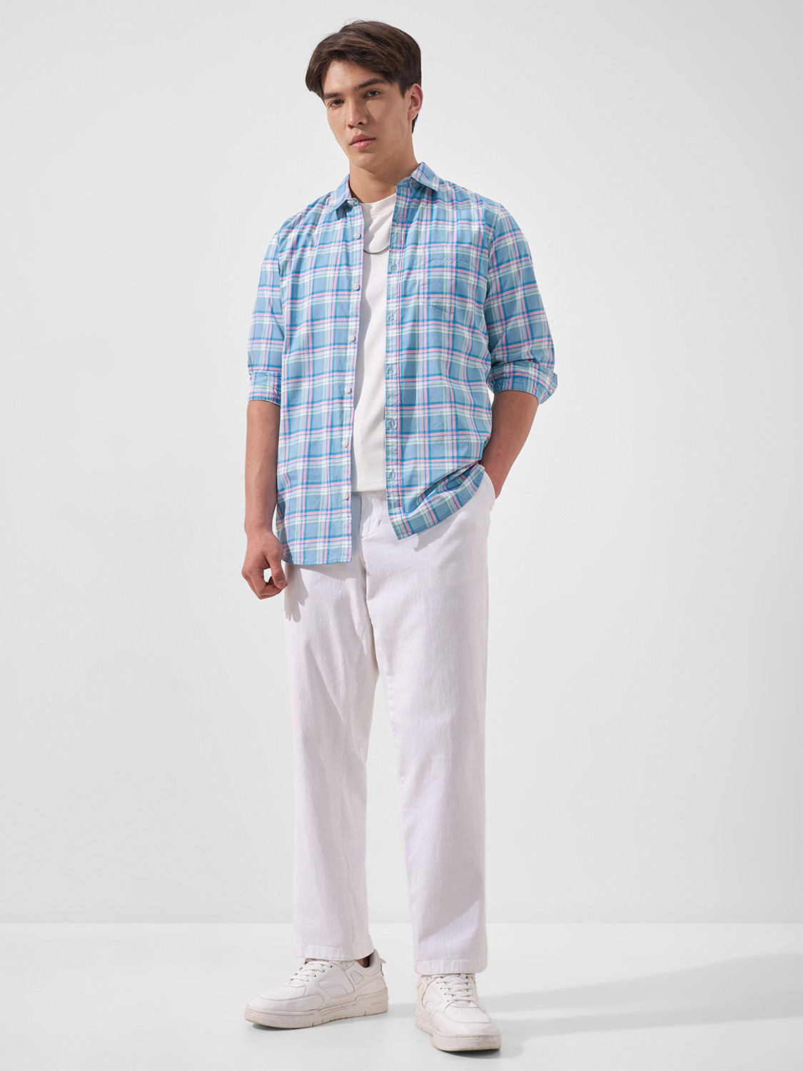 Image of HIGHLANDER Men Checkered Casual Multicolor Shirt