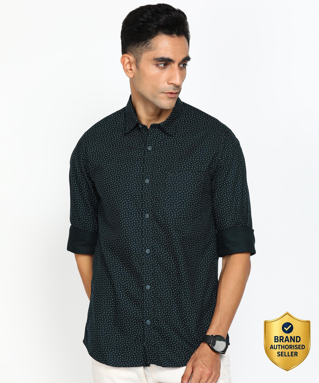 Image of PETER ENGLAND Men Printed Casual Multicolor Shirt