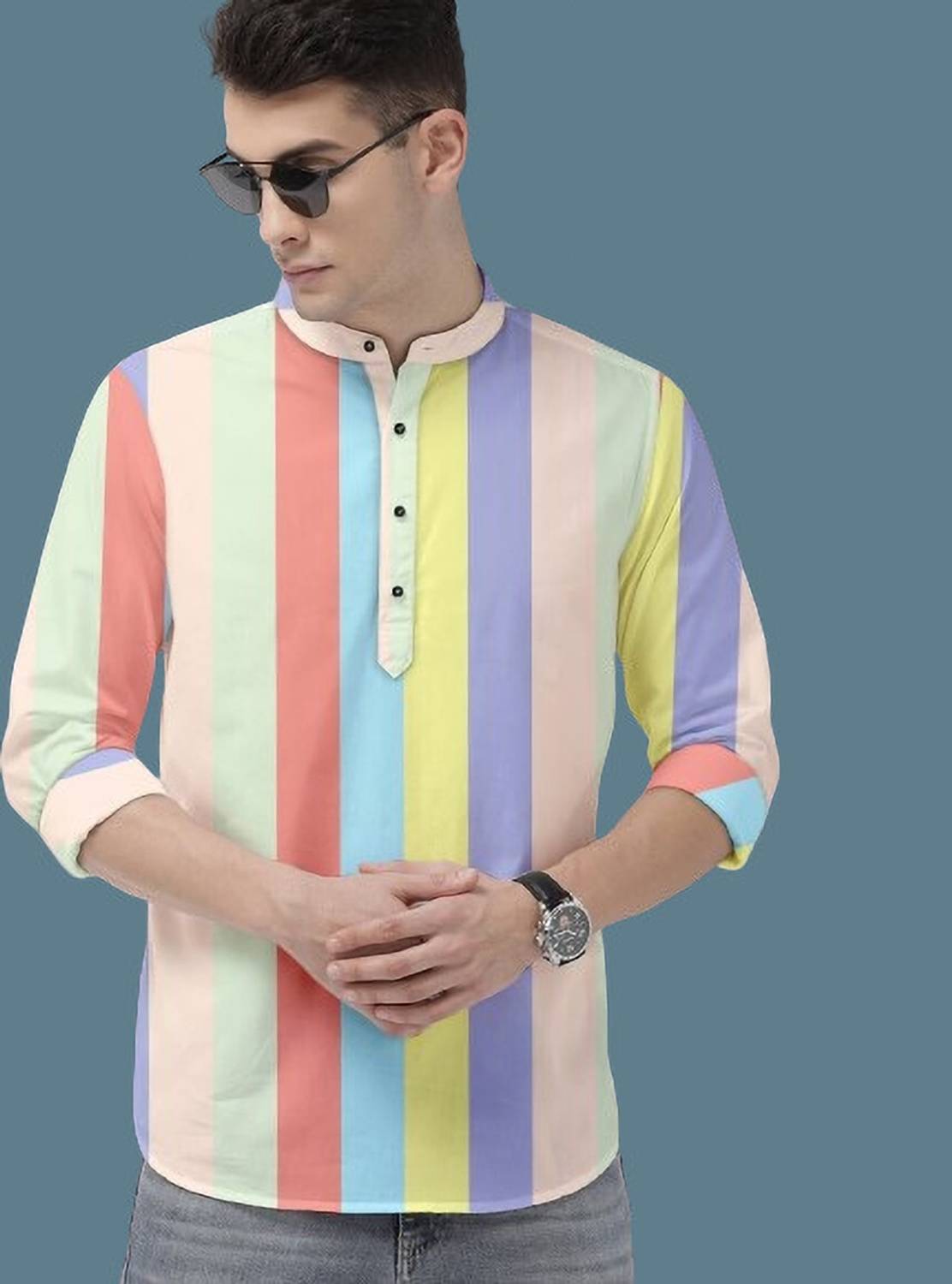 Stellalifestyle Men Printed Casual Multicolor Shirt - Buy