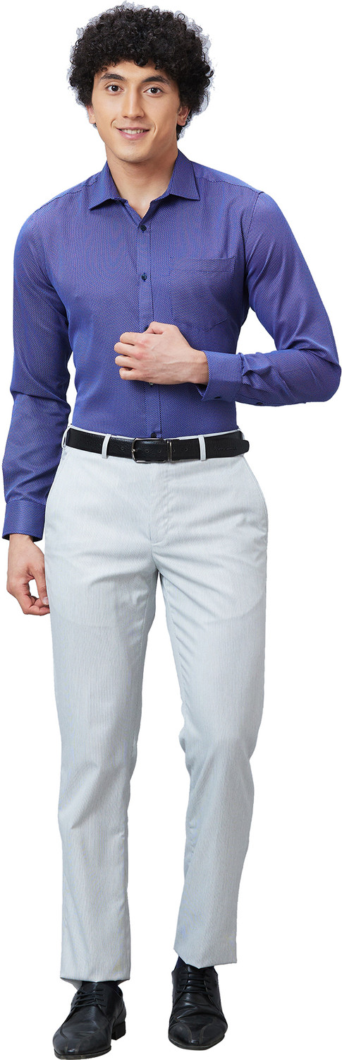 Image of PARK AVENUE Men Slim Fit Checkered Formal Shirt