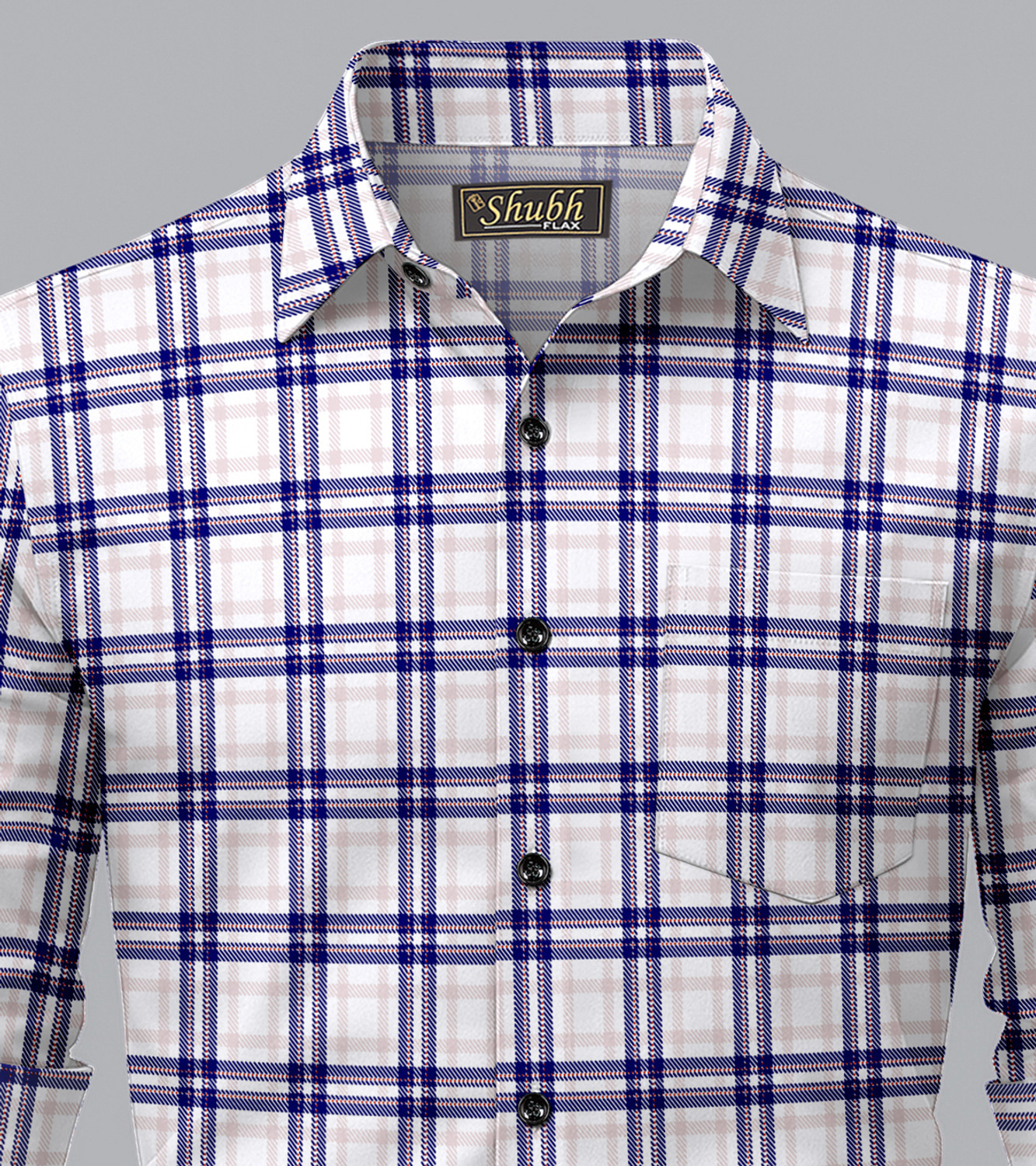 Image of SHUBHFLAX Men Checkered Casual Multicolor Shirt