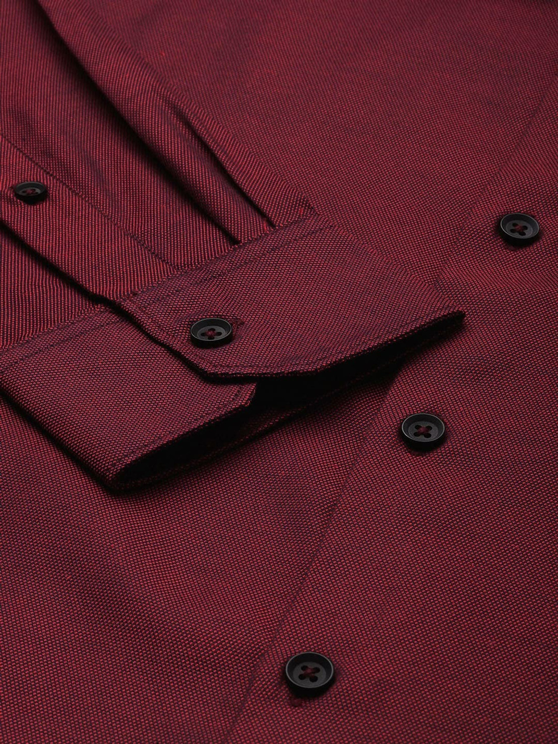 Image of The Indian Garage Co. Men Solid Formal Red Shirt