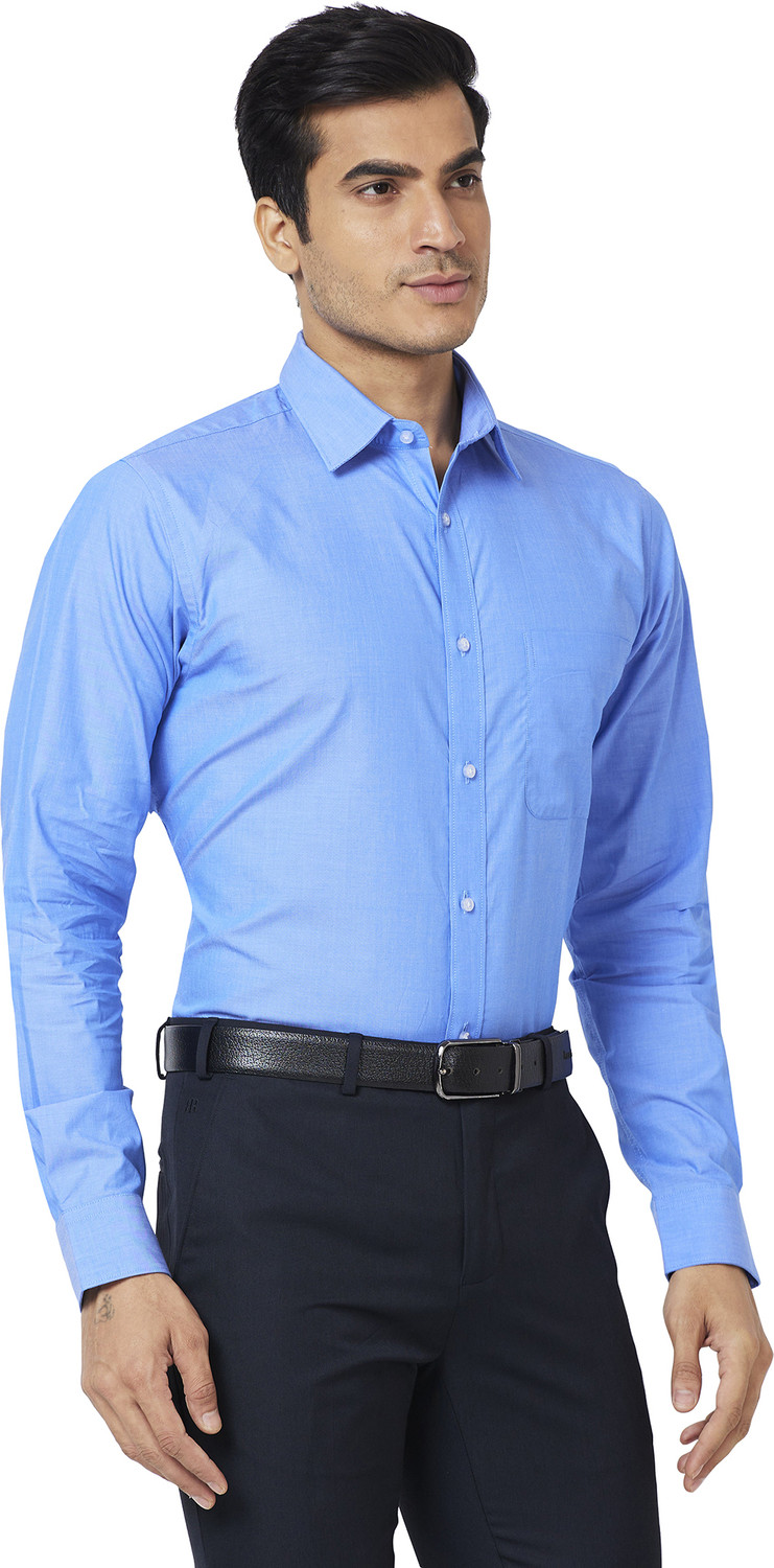 Image of Raymond Men Solid Formal Light Blue Shirt