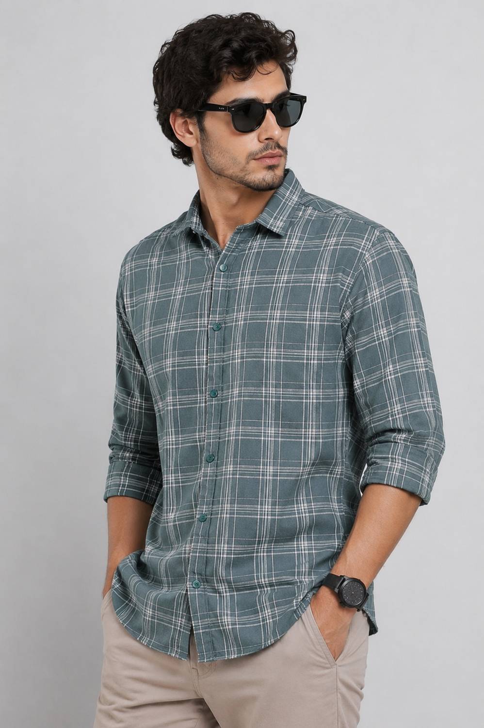 FUBAR Men Grey Casual Shirt - Image 1