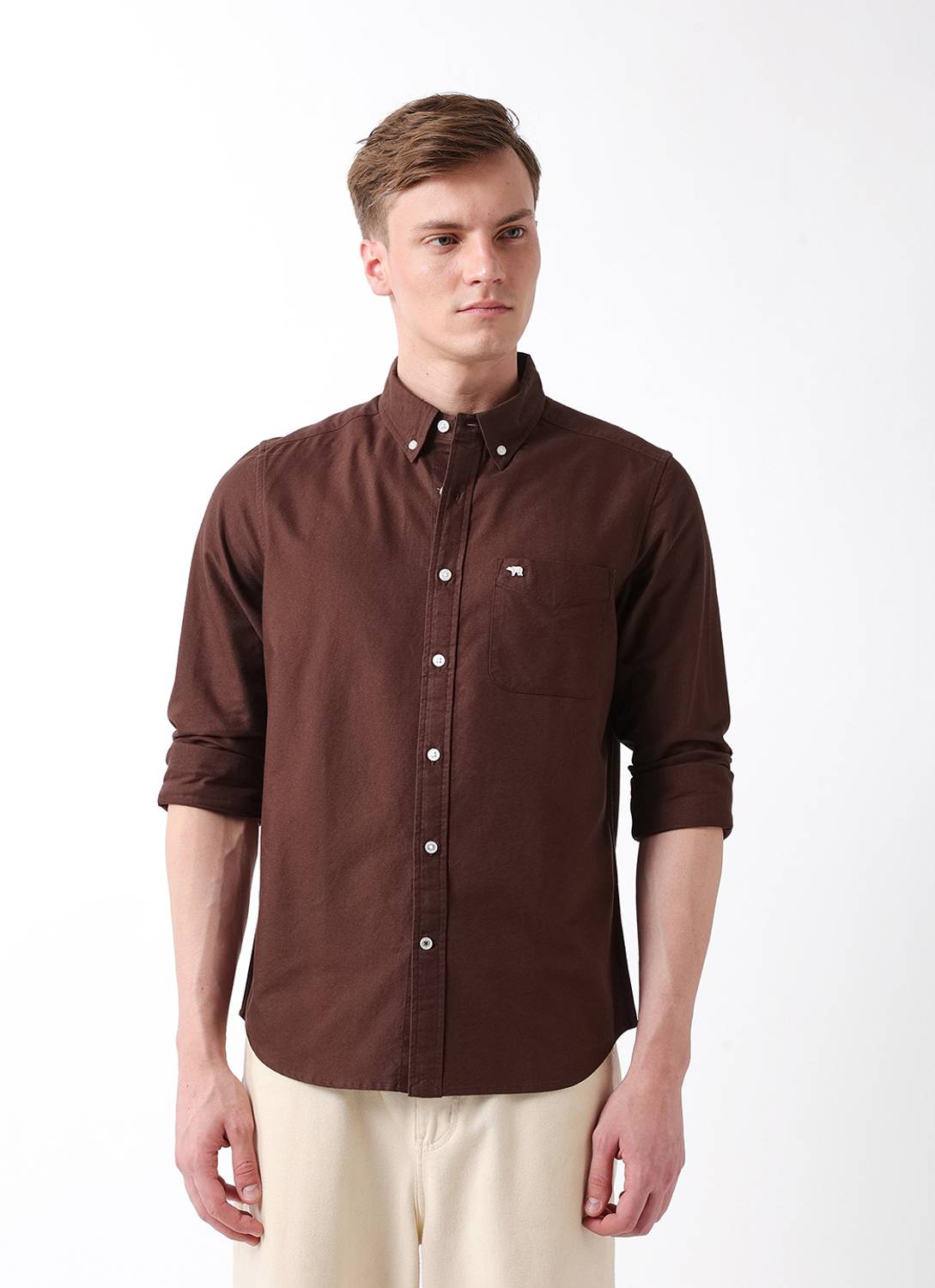 THE BEAR HOUSE Men Brown Casual Shirt - Image 4
