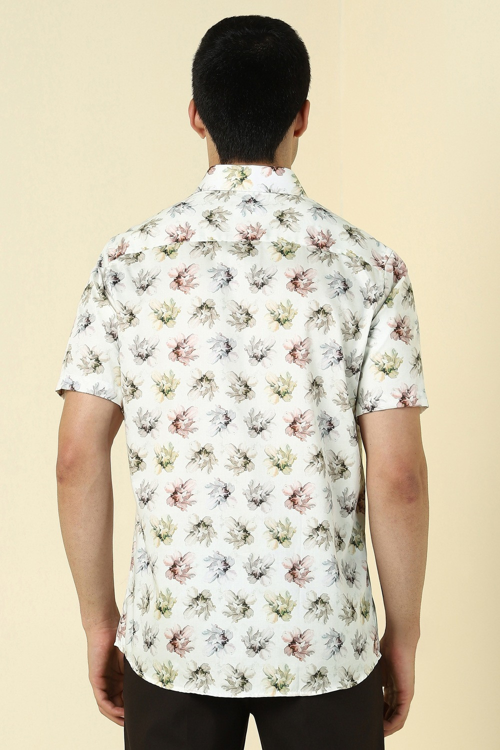Image of Allen Solly Men Printed Casual White Shirt