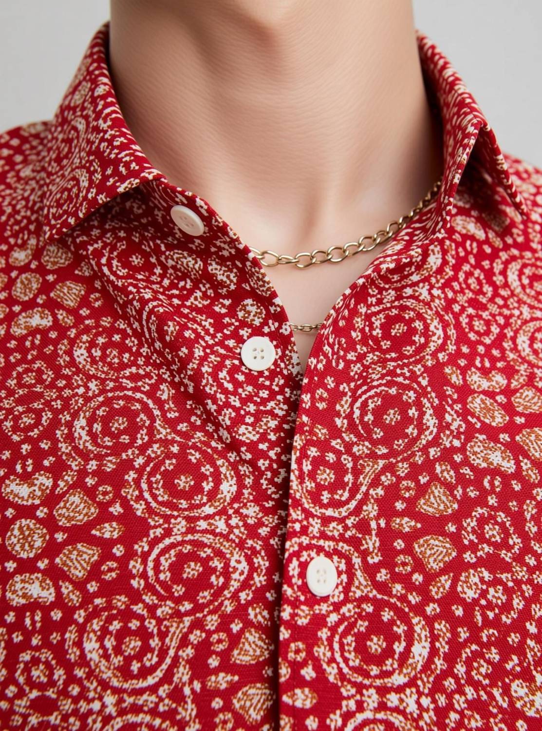SHIVINA Men Red Printed Casual Shirt - Image 5