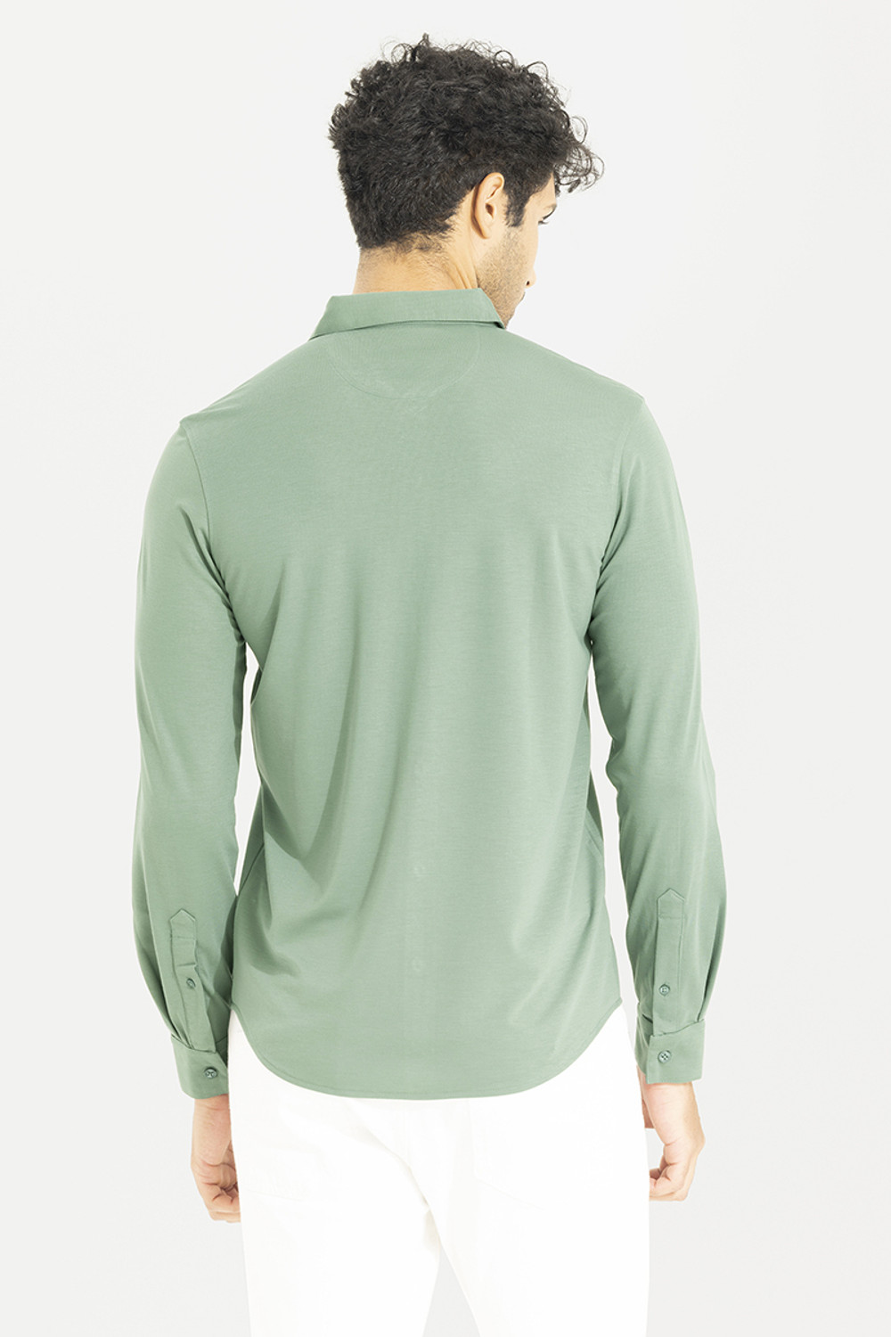 Image of Snitch Men Solid Casual Green Shirt