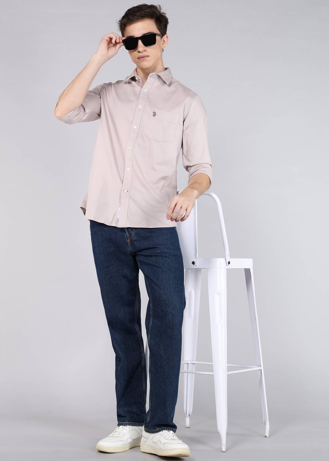 U.S. POLO ASSN. Men Beige Casual Shirt - Image 2