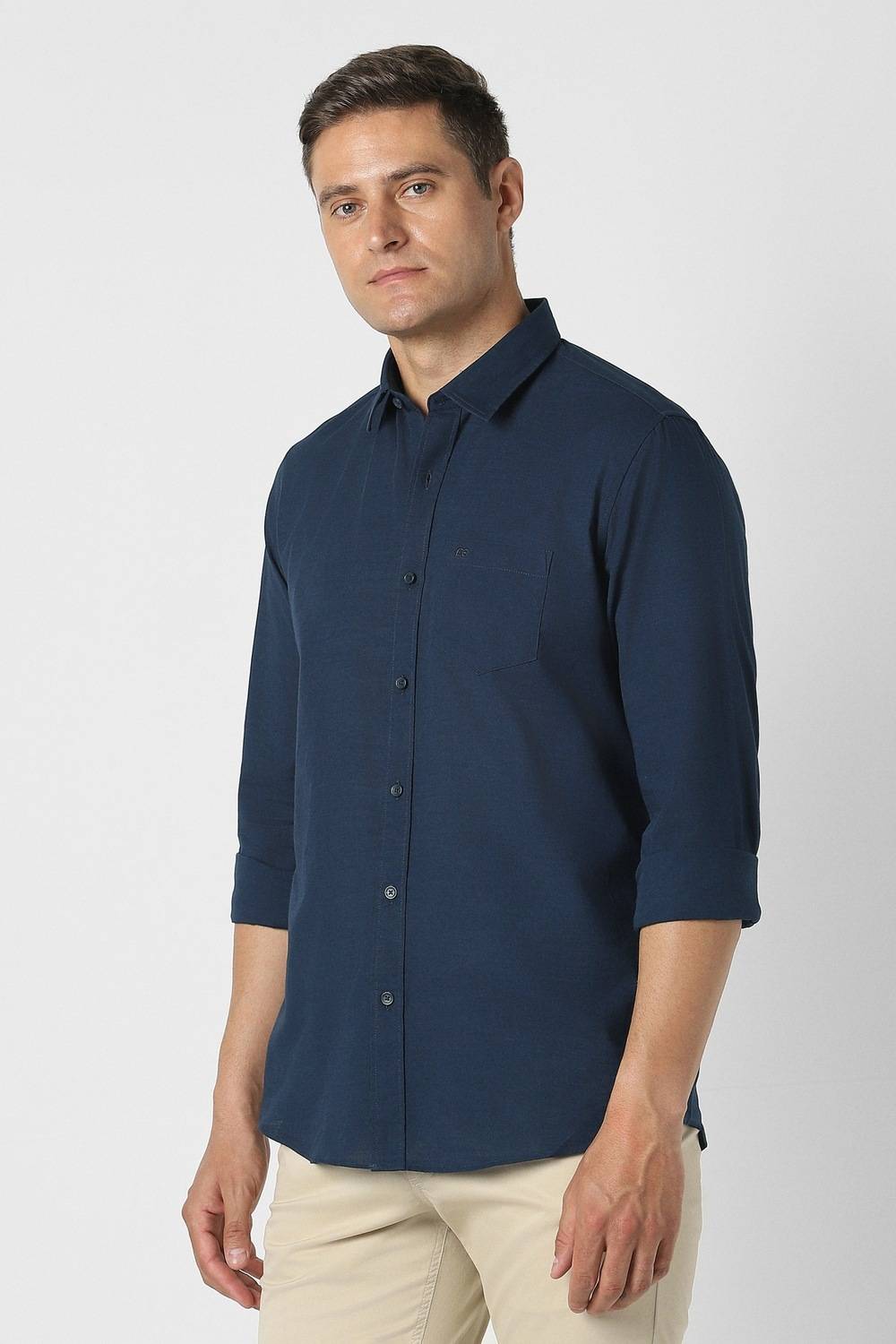 PETER ENGLAND Men Dark Blue Shirt - Image 4