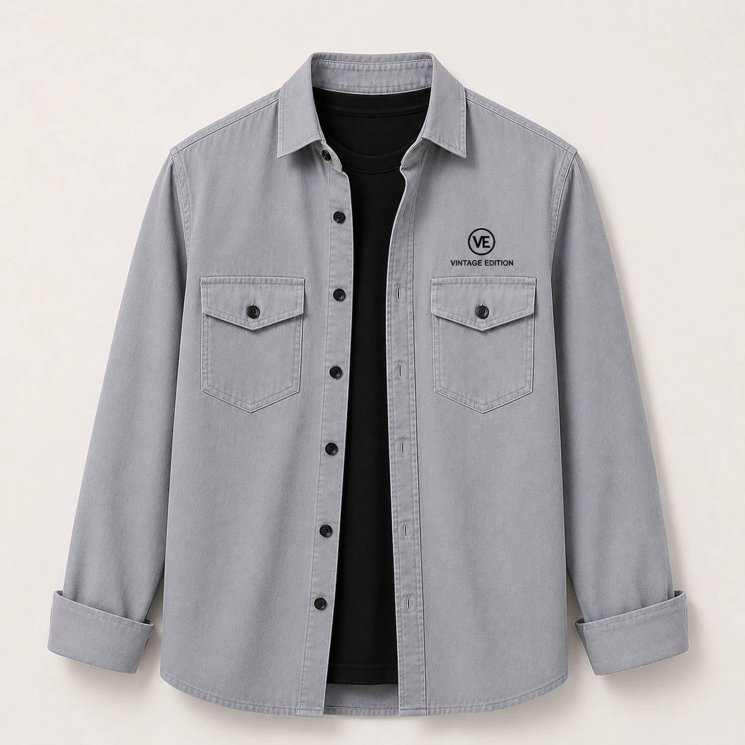 Garry Richards Men Grey Casual Shirt - Image 1
