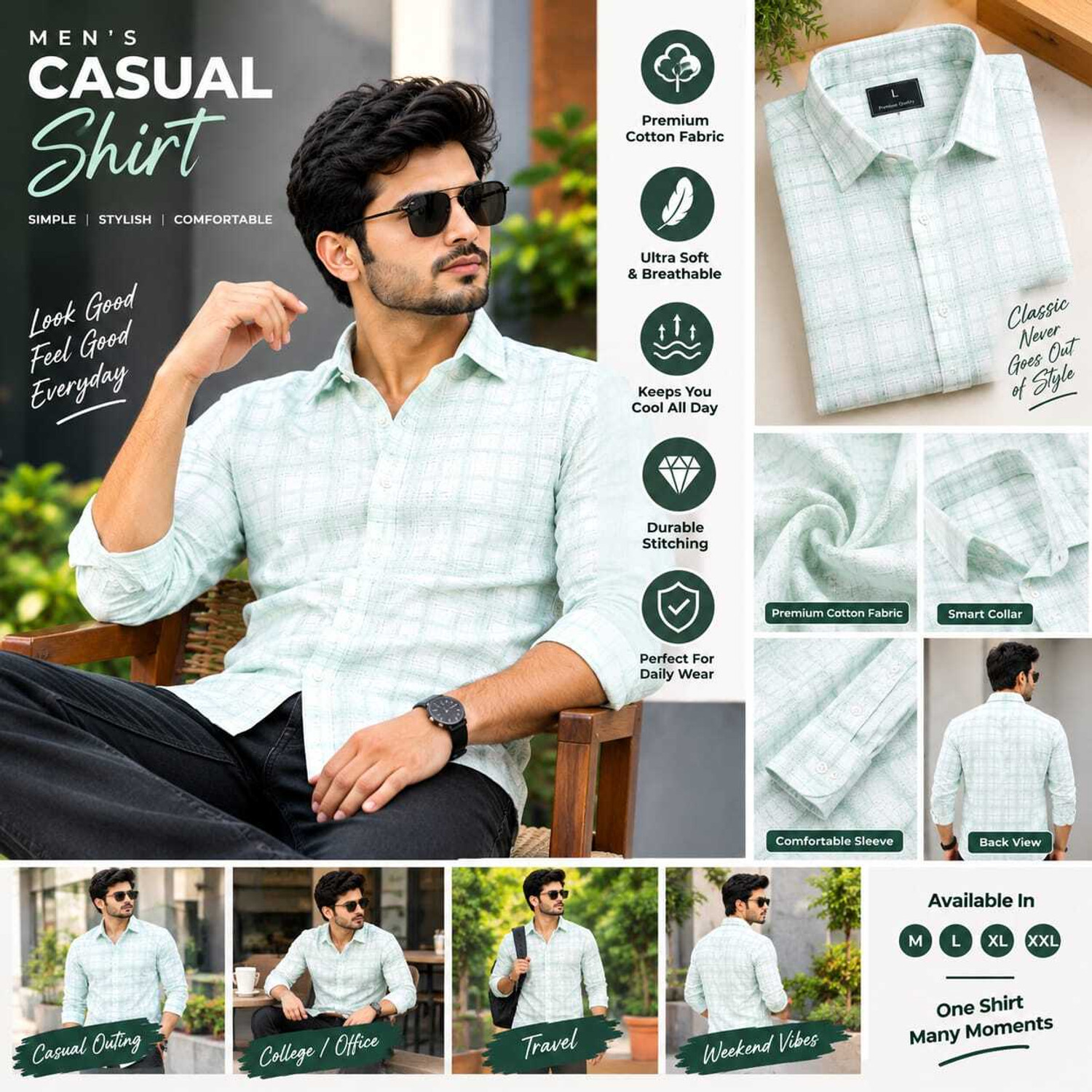 Image of TECHNOSPORT Men Slim Fit Solid Casual Shirt