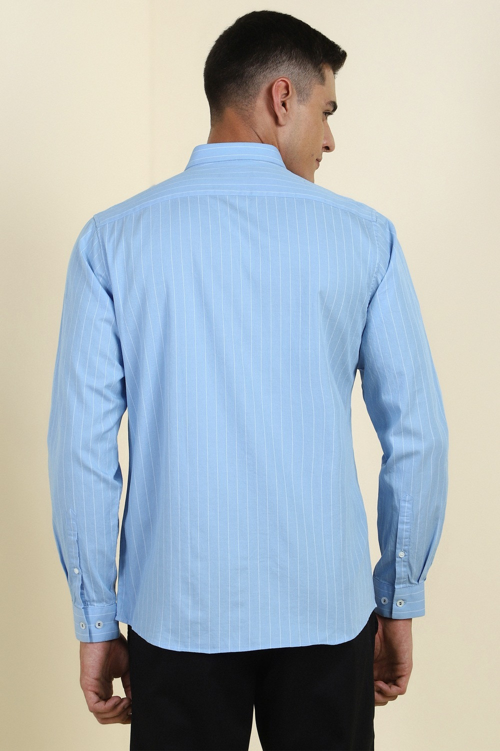 Image of Allen Solly Men Slim Fit Striped Casual Shirt