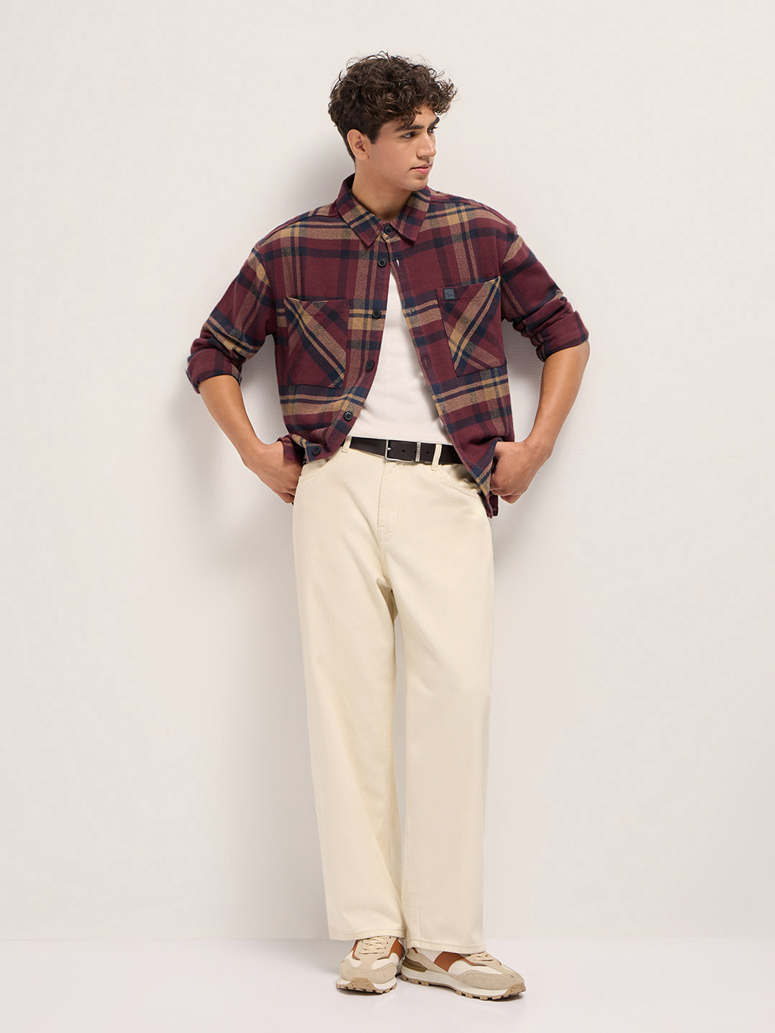Image of THE BEAR HOUSE Men Checkered Casual Multicolor Shirt