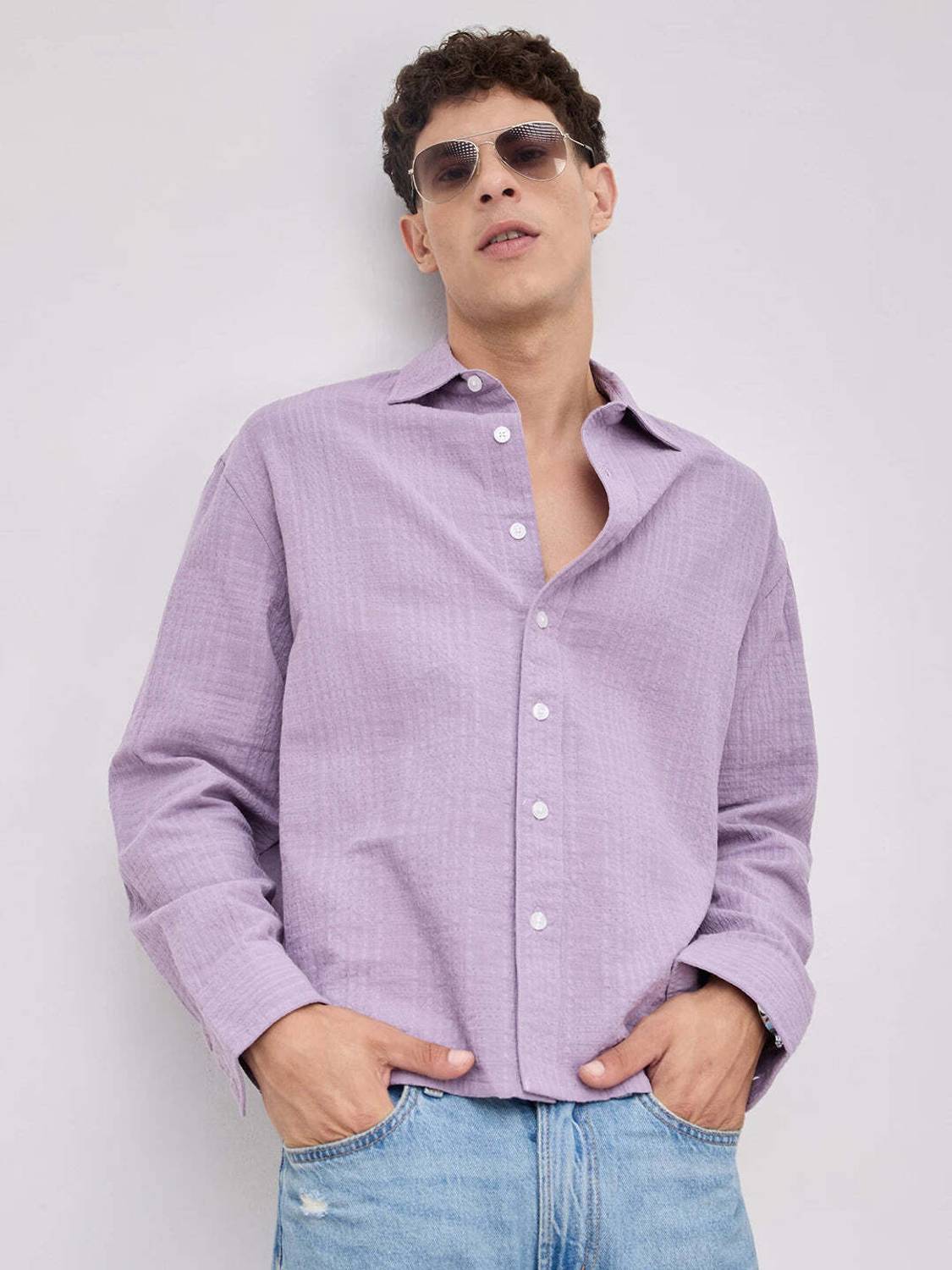 VASTRADO Men Purple Casual Shirt - Image 4