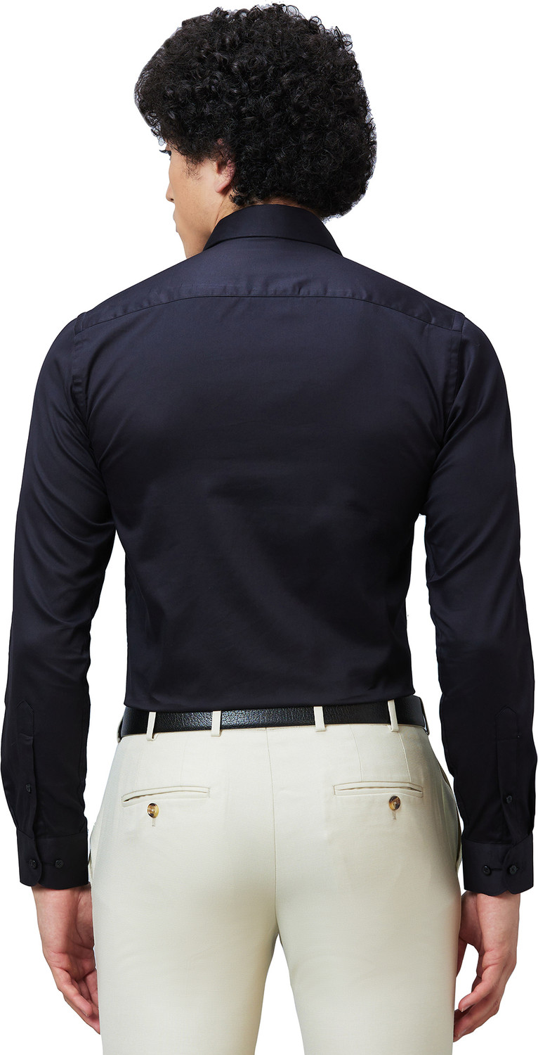 Image of Raymond Men Solid Formal Dark Blue Shirt