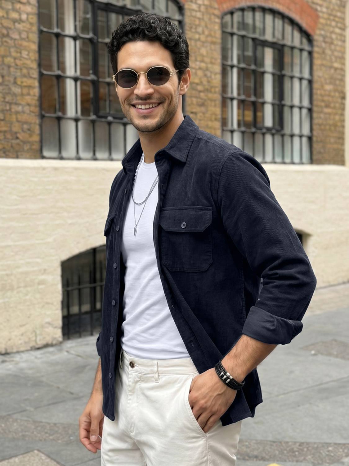 Urbano Men Dark Blue Casual Shirt - Image 1