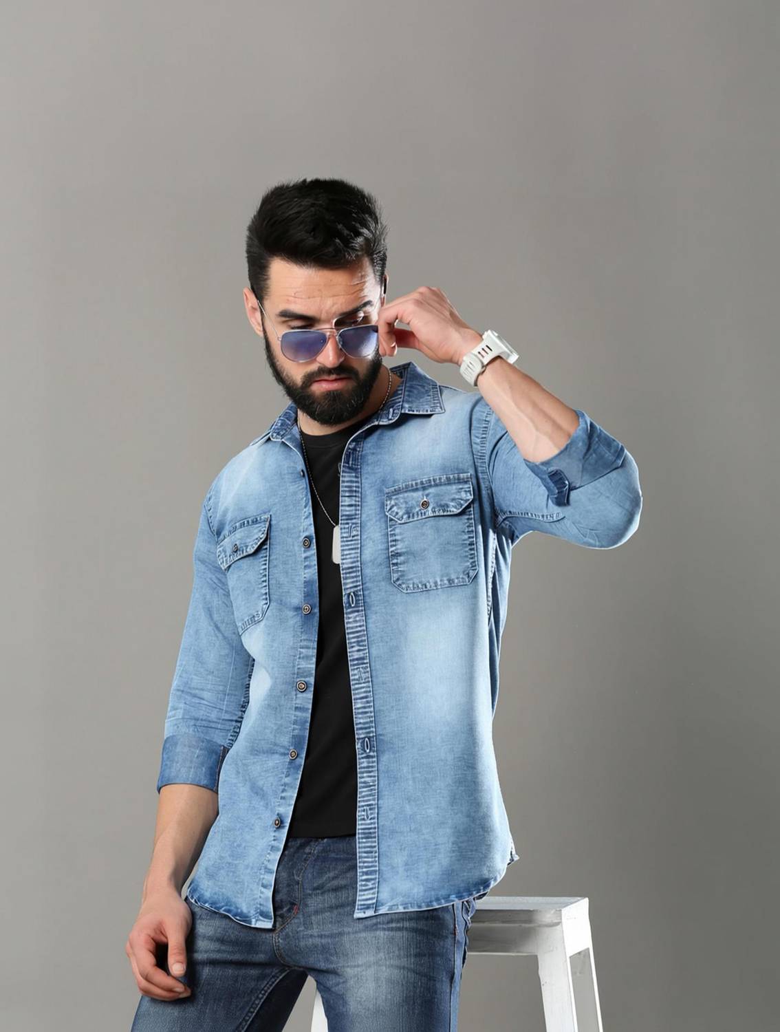 Carbonn Men Blue Casual Shirt - Image 1