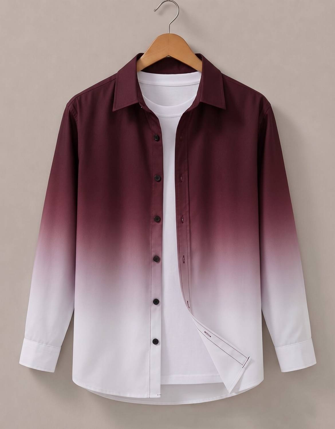 bollydolldesigner Men Maroon, White Shirt