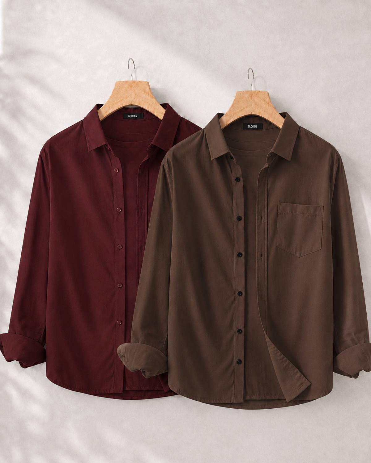 GLOREN Men Multicolor Casual Shirt Pack of 2 - Image 1