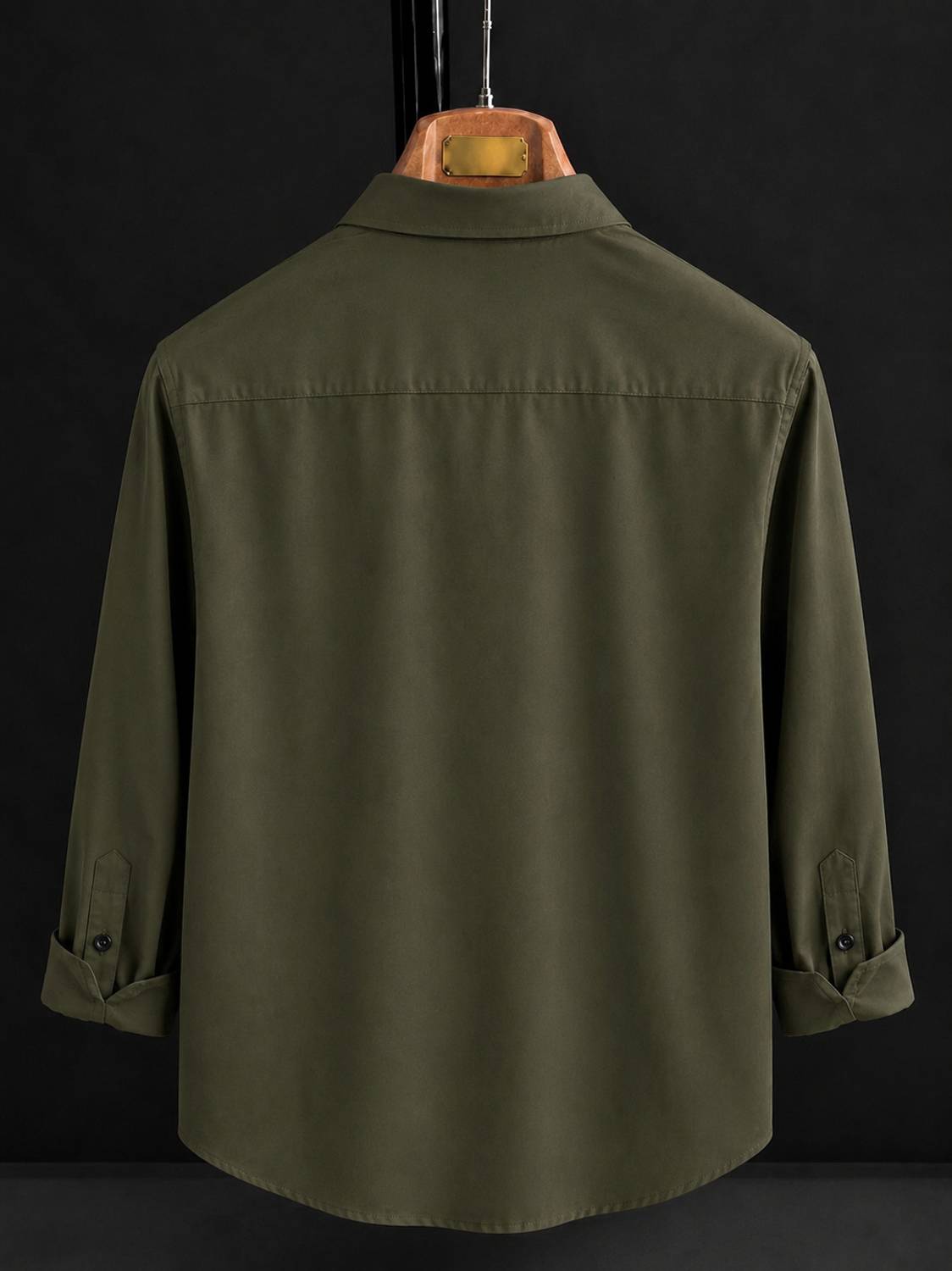 Marmic Fab Men Solid Formal Green Shirt - Image 2