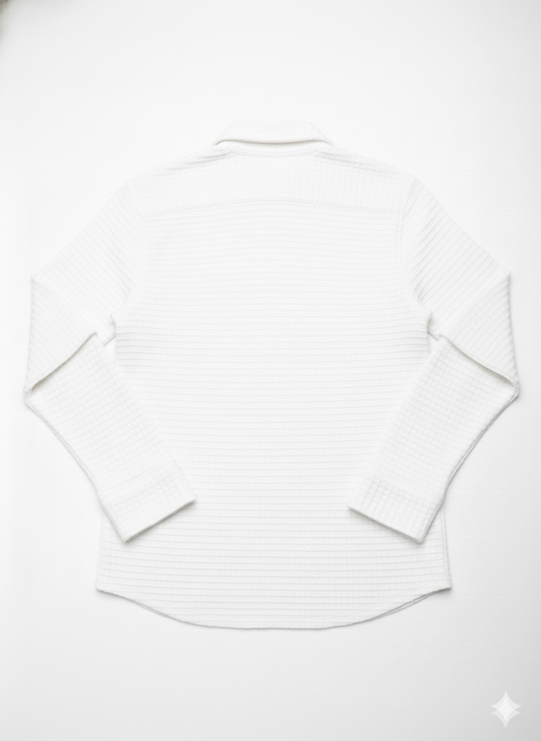 Image of JACKBELLA Men Self Design Casual White Shirt