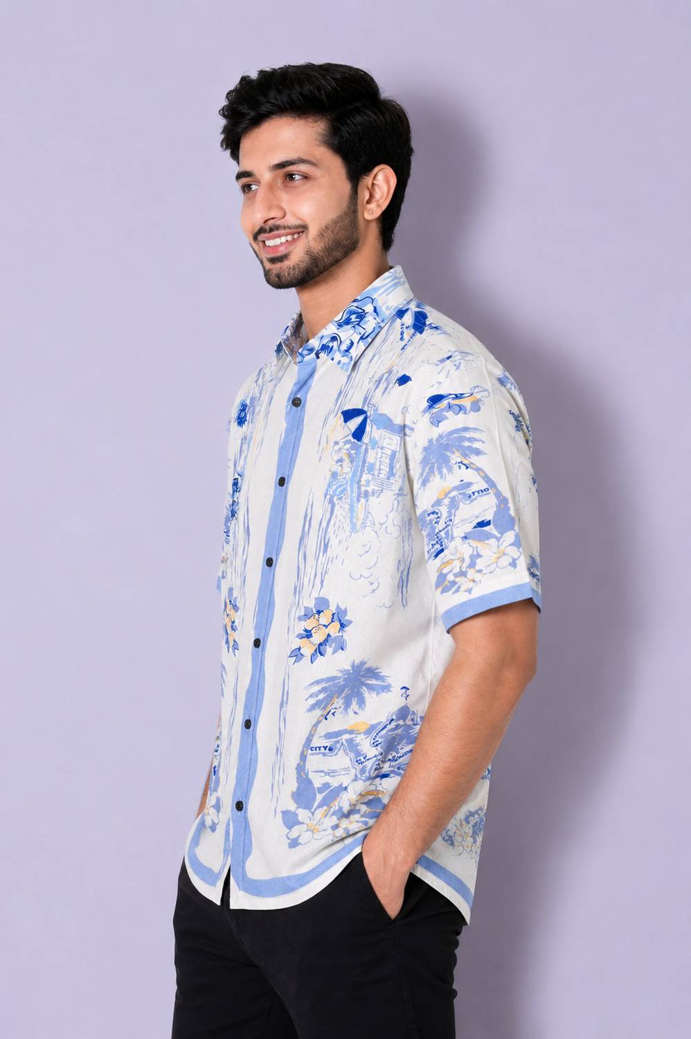 MM MASTER MARK Men Multicolor Printed Casual Shirt - Image 4