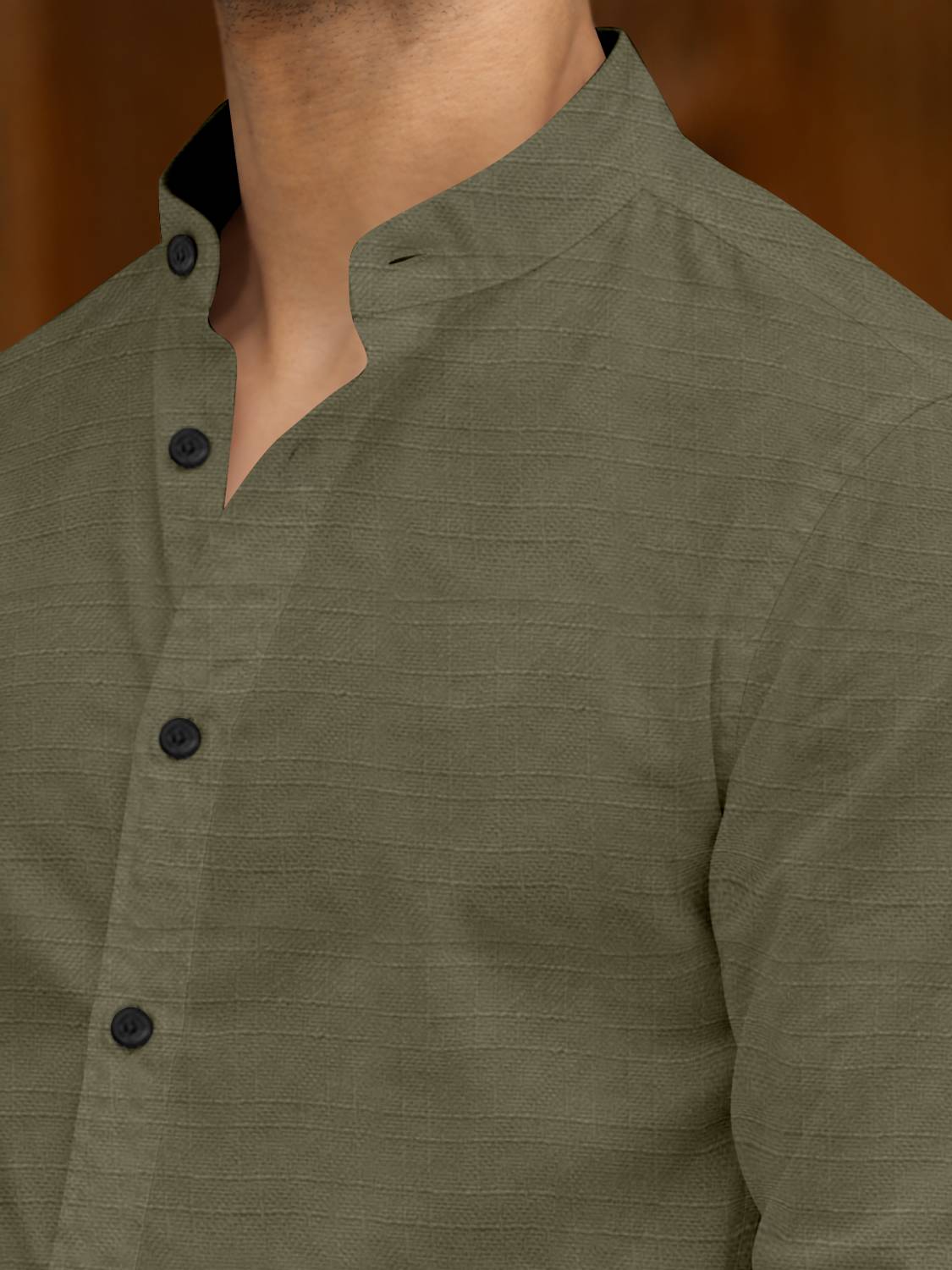 D&B Trends Men Green Formal Shirt - Image 4