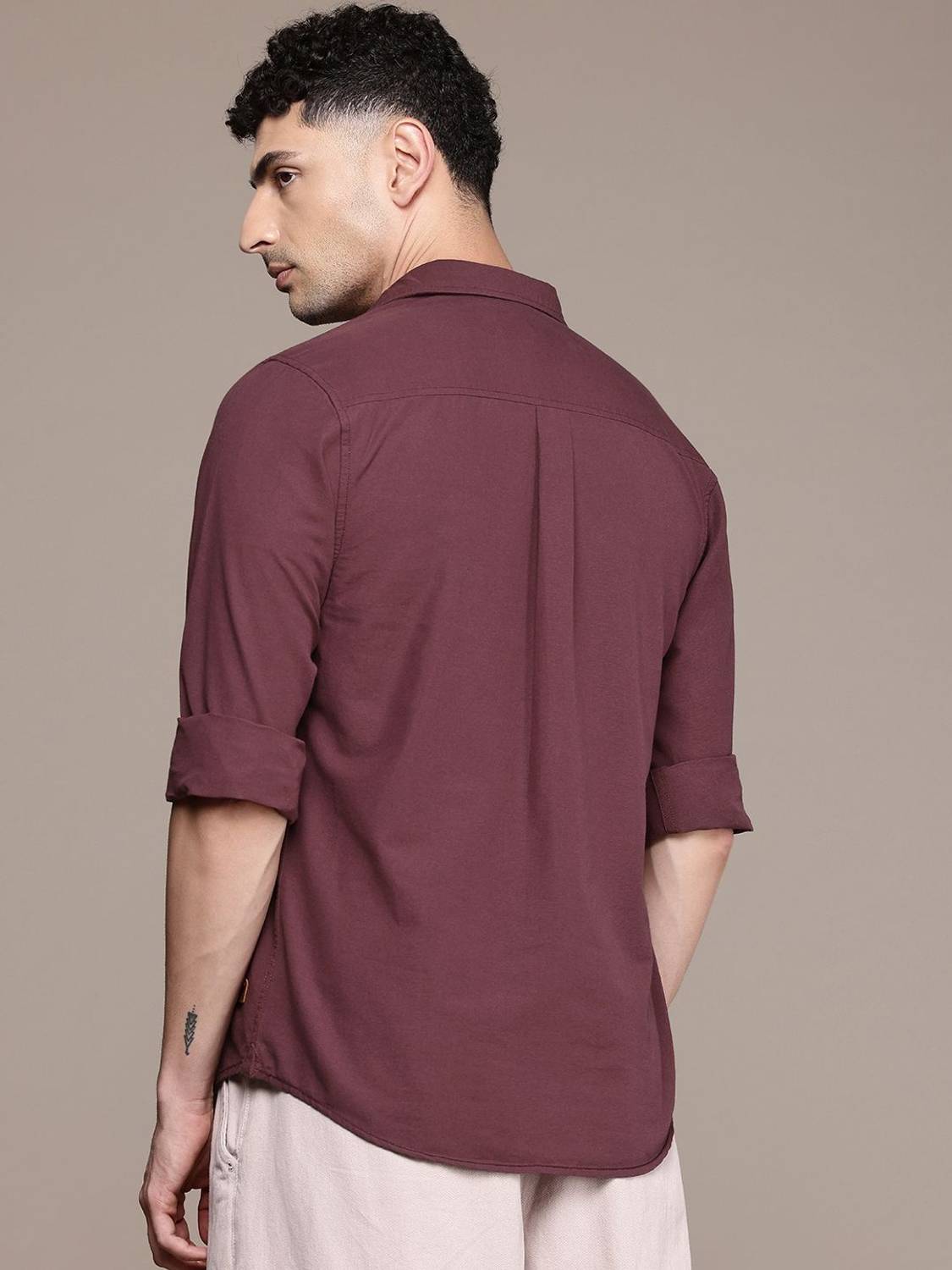 Roadster Men Maroon Casual Shirt - Image 4