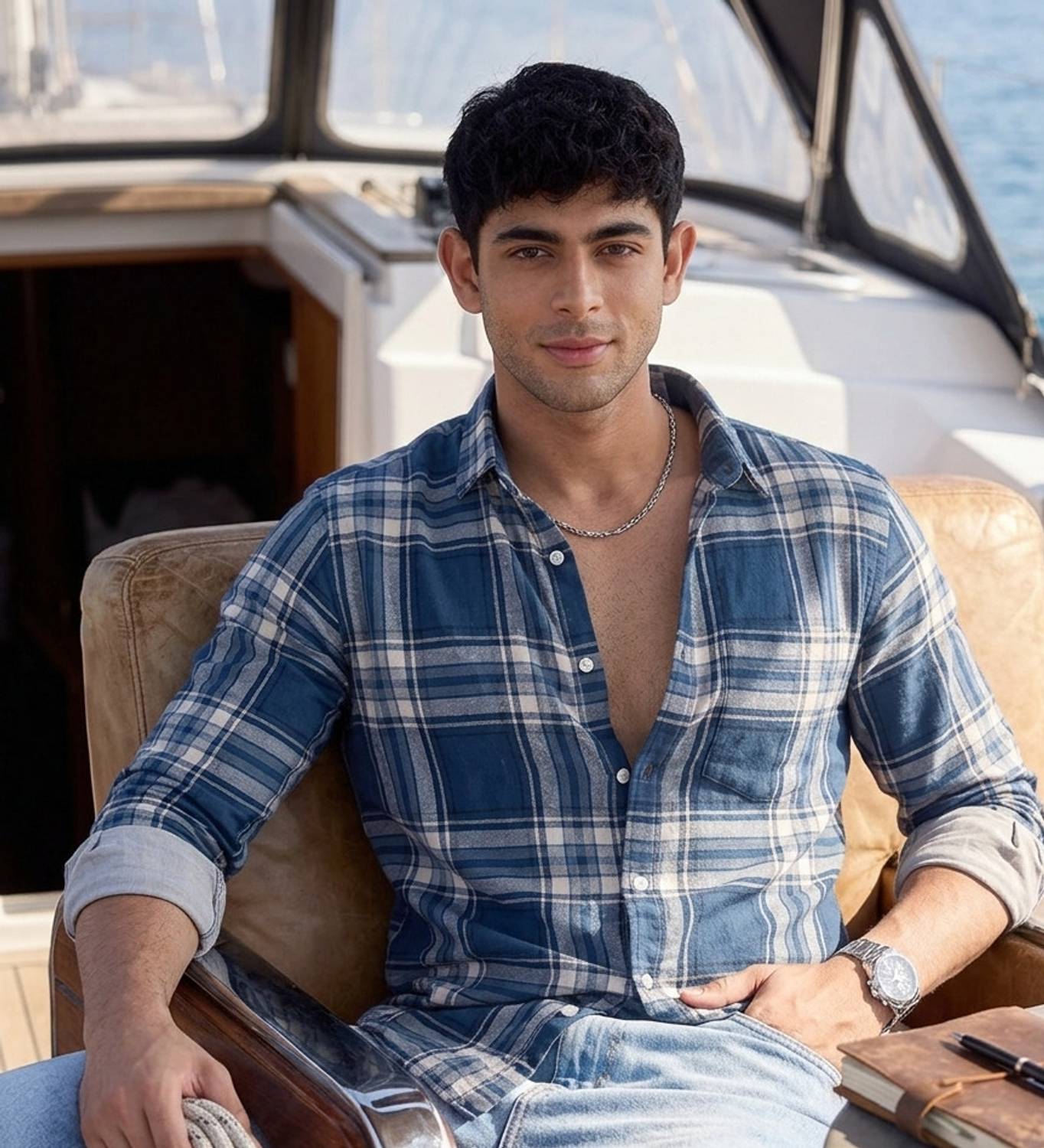 Roadster Men Blue Checkered Casual Shirt - Image 4