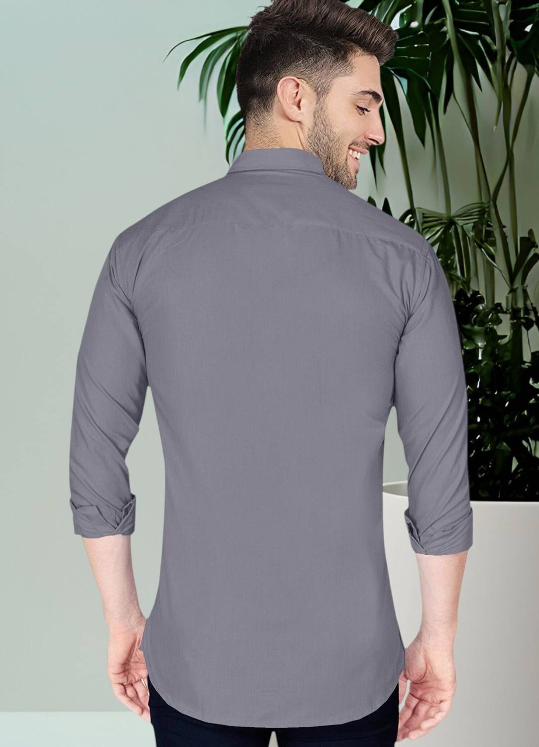Flipkart SmartBuy Men Grey Casual Shirt - Image 2