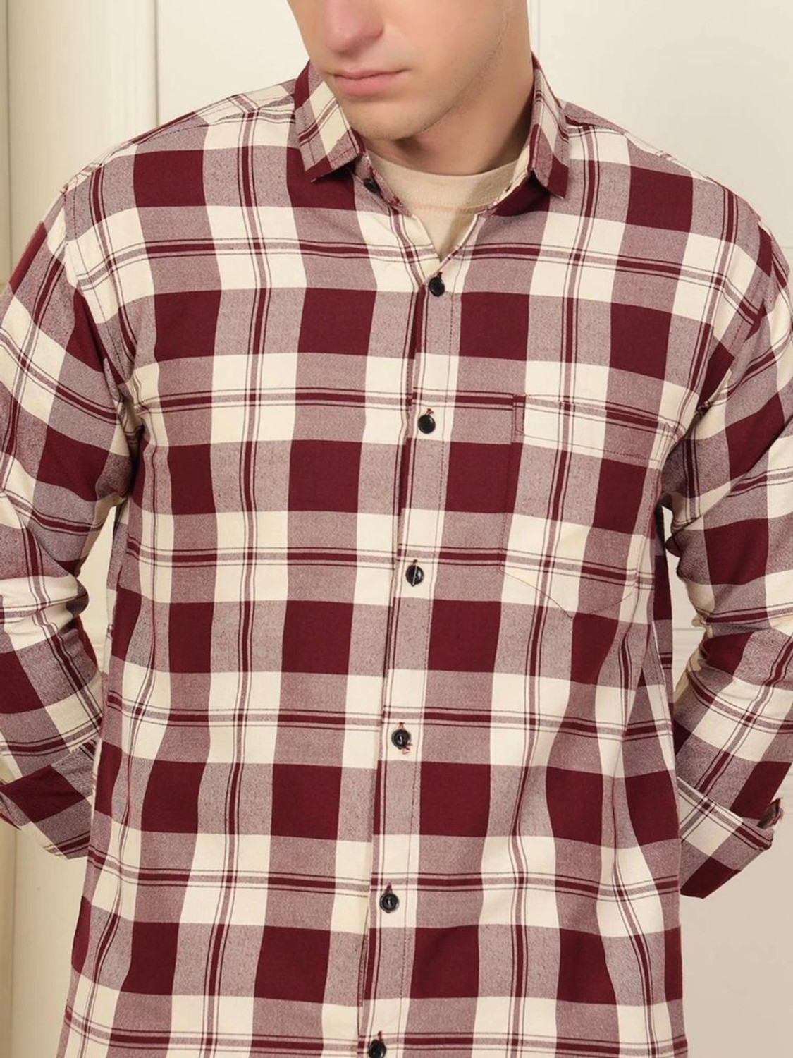 Image of Shimak International Men Checkered Casual Multicolor Shirt