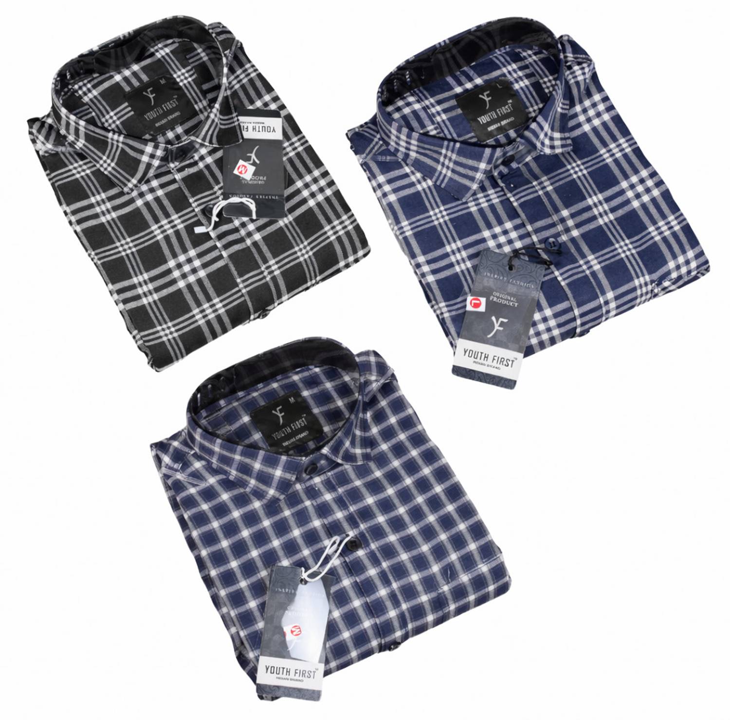 youth first Men Regular Fit Checkered Spread Collar Casual Shirt